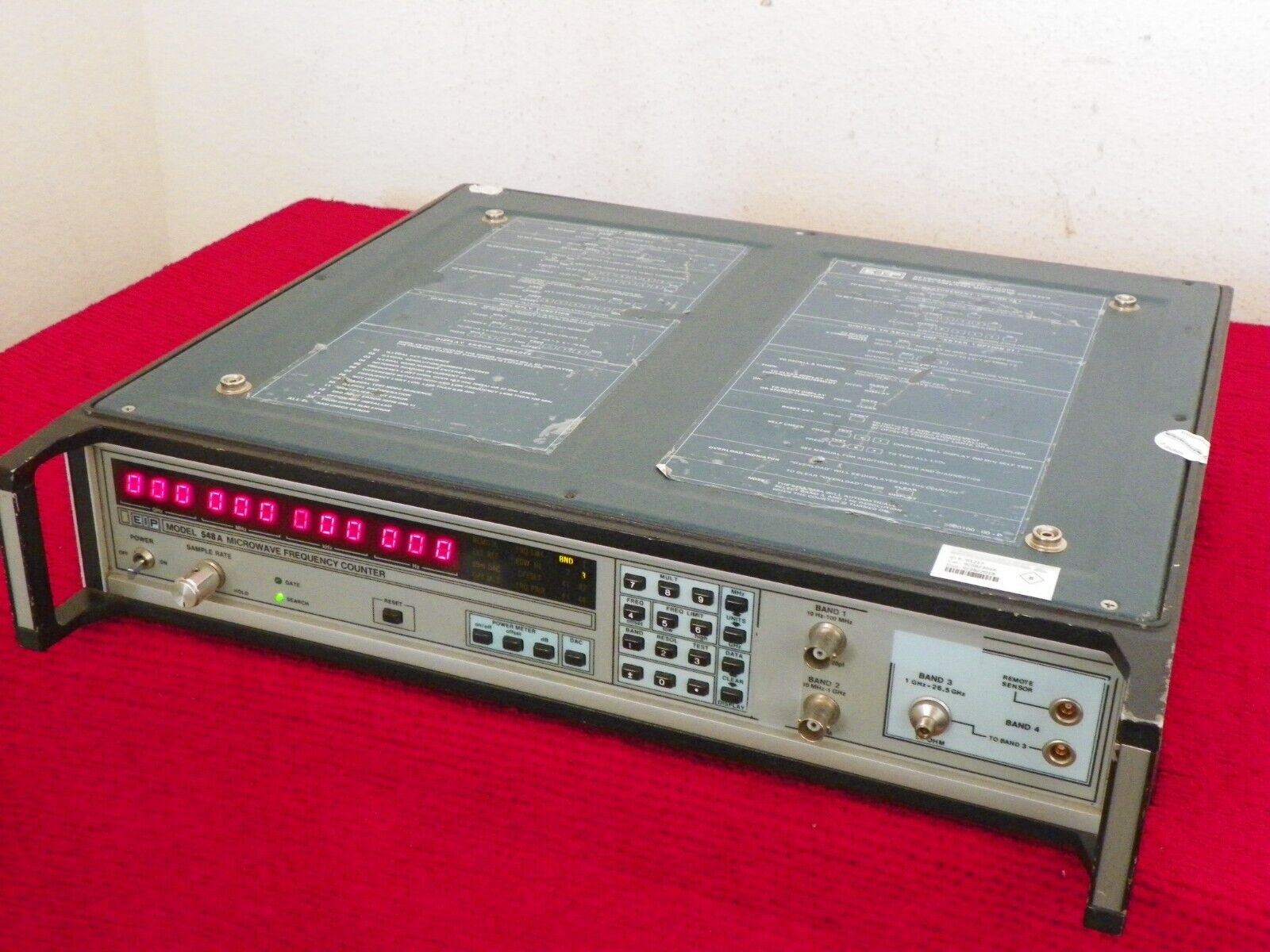 EIP 548A microwave frequency counter 10hz-26.5Ghz w/opt 05,06,08 NIST cal'ed