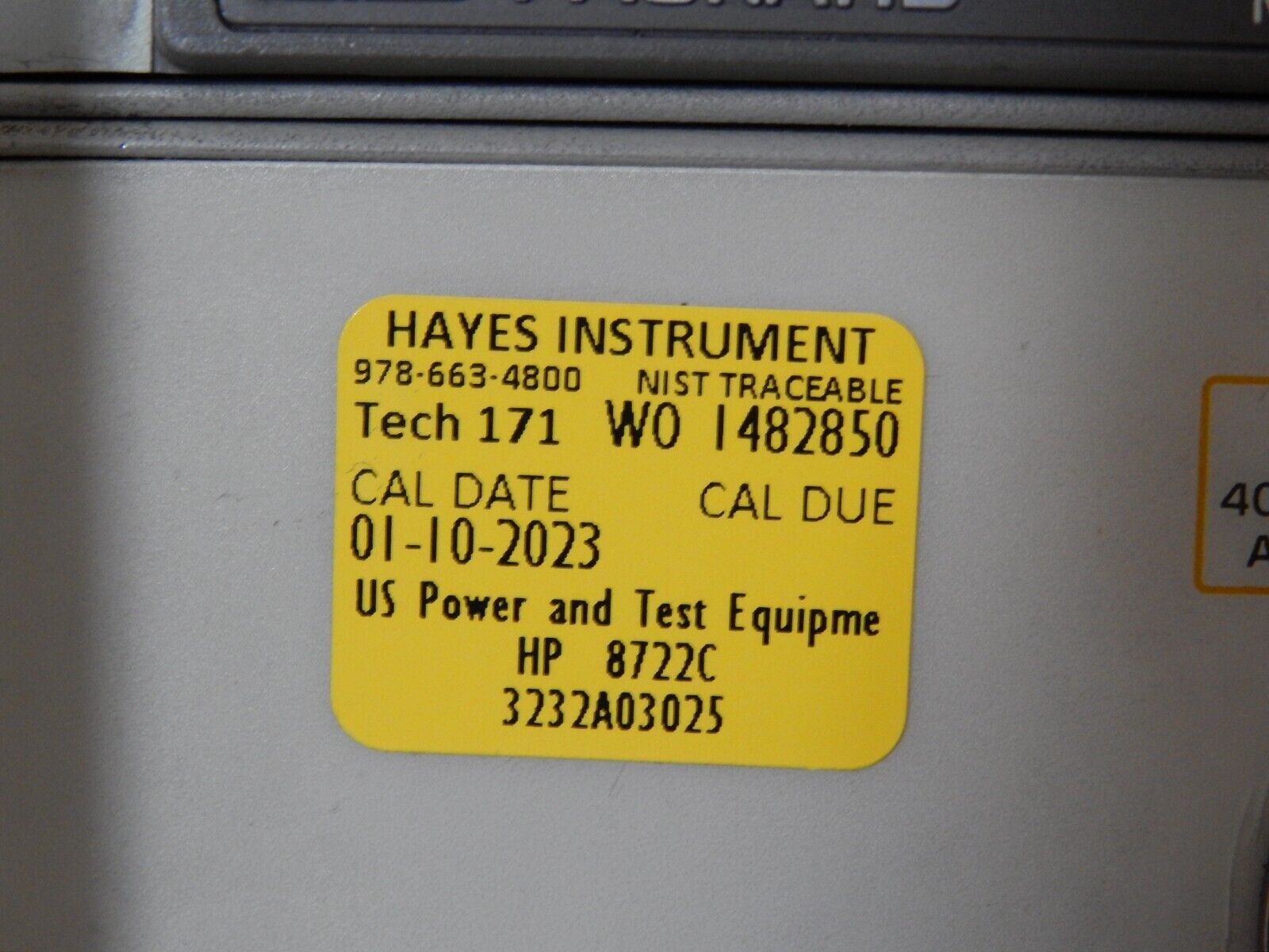 Agilent/Keysight 8722C w/ 010  s/n 3232A03025 Network Analyzer, 50Mhz-40GHz