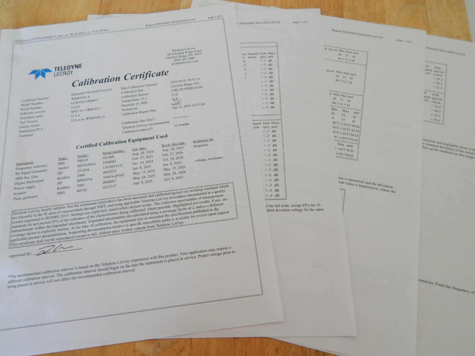 LeCroy SDA830Zi-A w/HDTV,JTA2,XDEV oscilloscope OEM cal 6/16/25, LCRY0436N68017