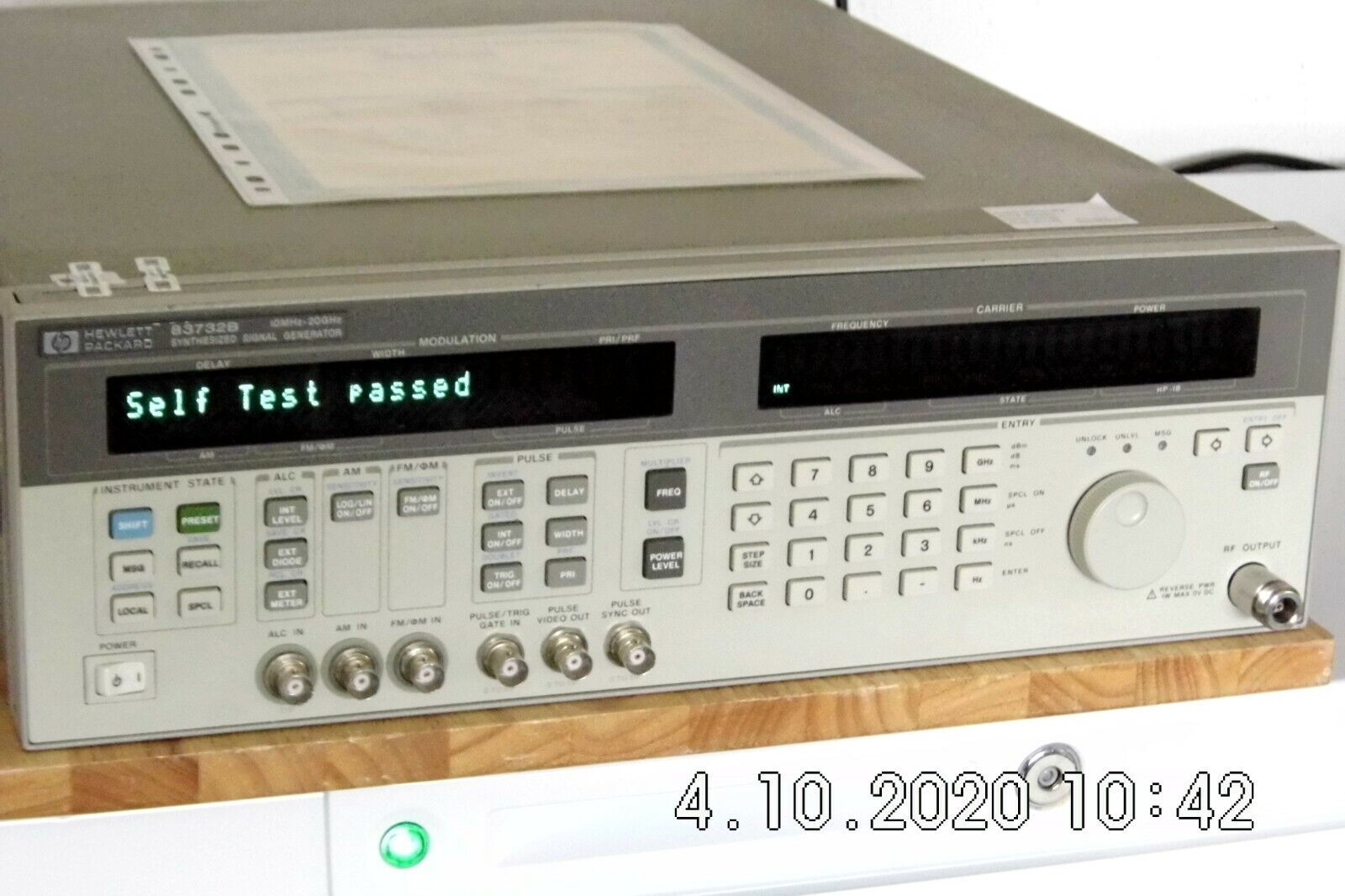 Agilent HP 83732B 1E1,1E8  20GHz Synth. CW Generator Cal w/data, 3 in stock.