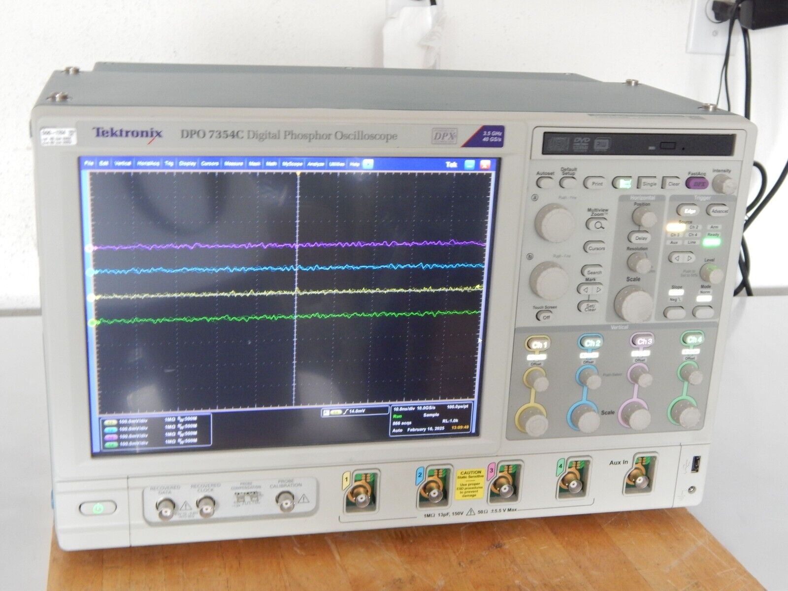 Tektronix DPO7354C 4 Channel 3.5GHz Phosphor Oscilloscope C300192 NIST cal'd