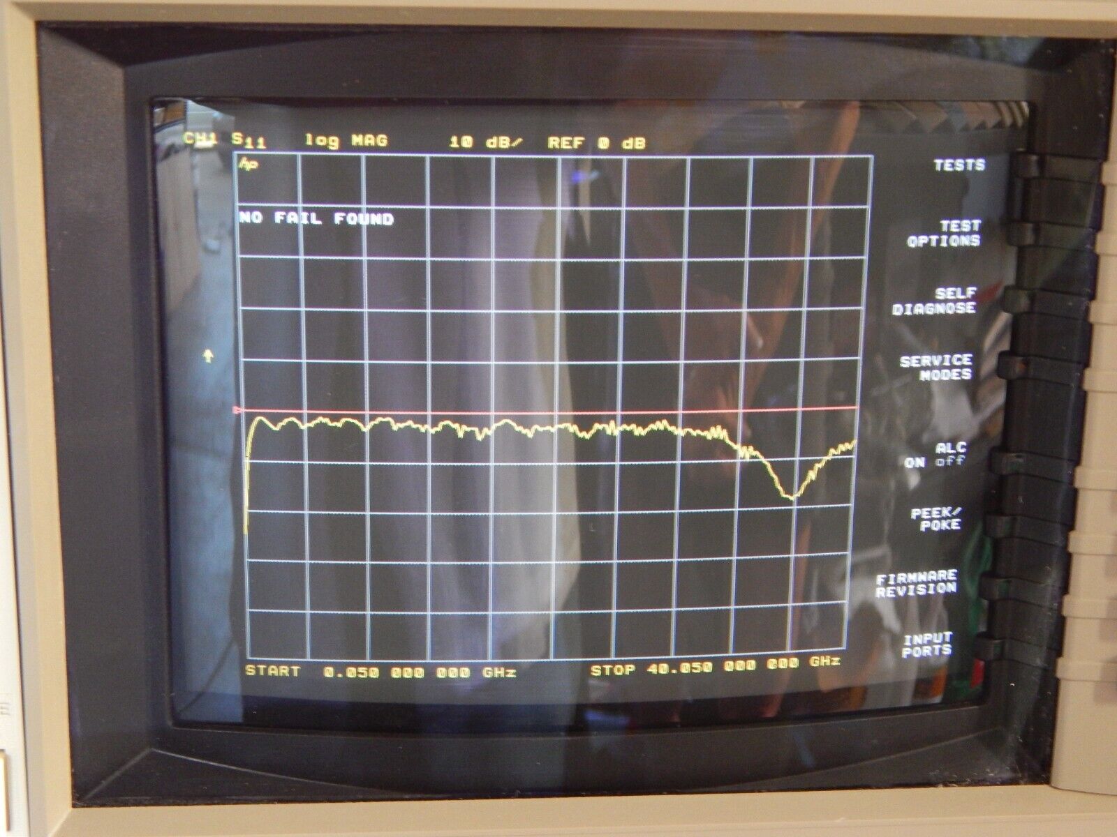 Agilent/Keysight 8722C w/001, 010  s/n 3232A02918 Network Analyzer, 50Mhz-40GHz