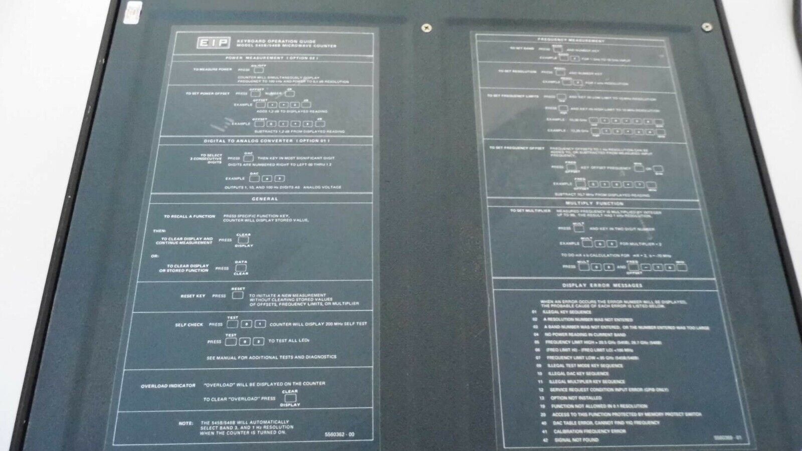 EIP 548B w/opt 02,05 microwave frequency counter 10hz-26.5Ghz 