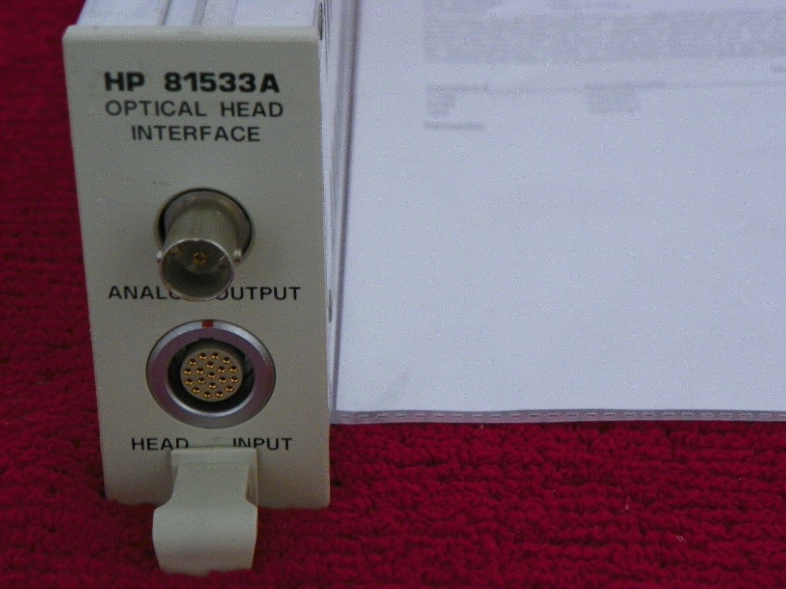 HP/Agilent 81533A Optical interface for 8153A,8163A,8164A & 8166A NIST 5/16 (2)