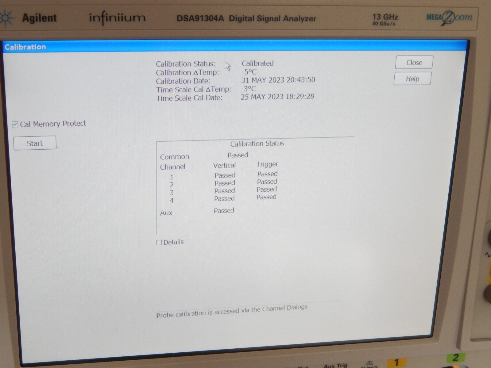 Keysight DSA91304A Oscilloscope  13Ghz 40Gs/s w/opt's, OEM cal, MY48240353