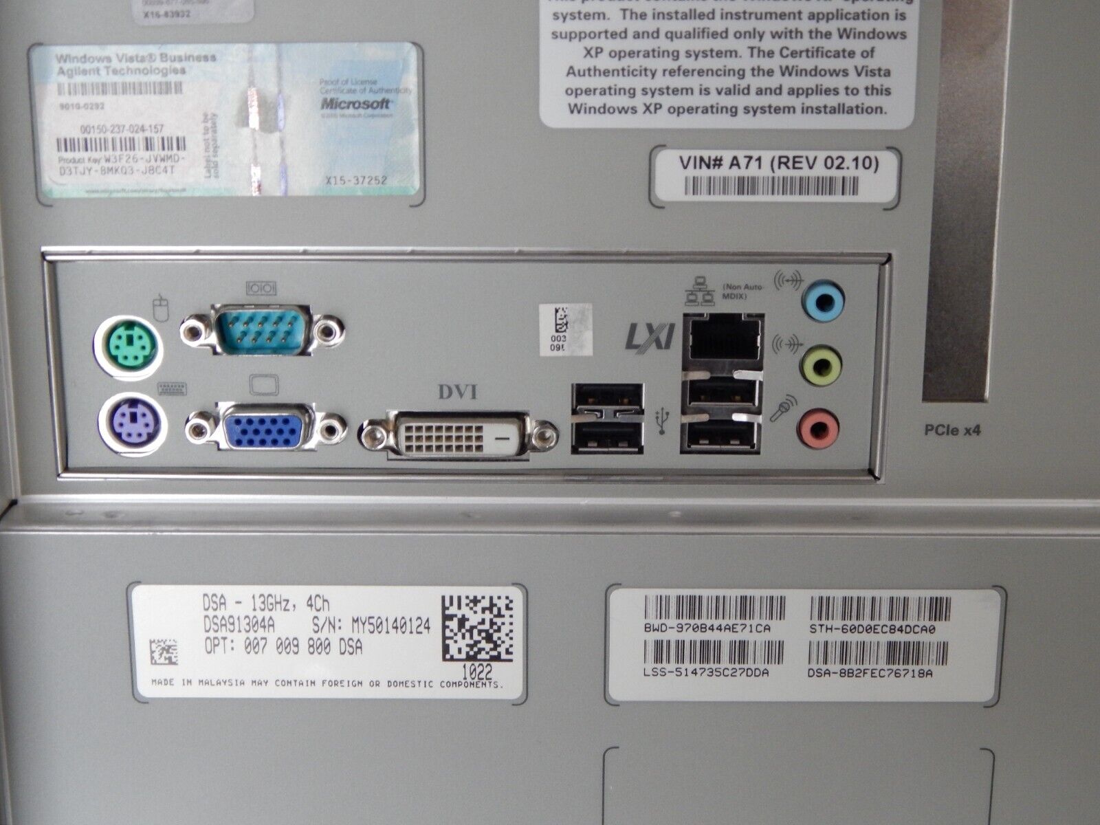 Agilent DSA91304A Oscilloscope  13Ghz 40Gs/s, 12 options, OEM cal, MY50140124