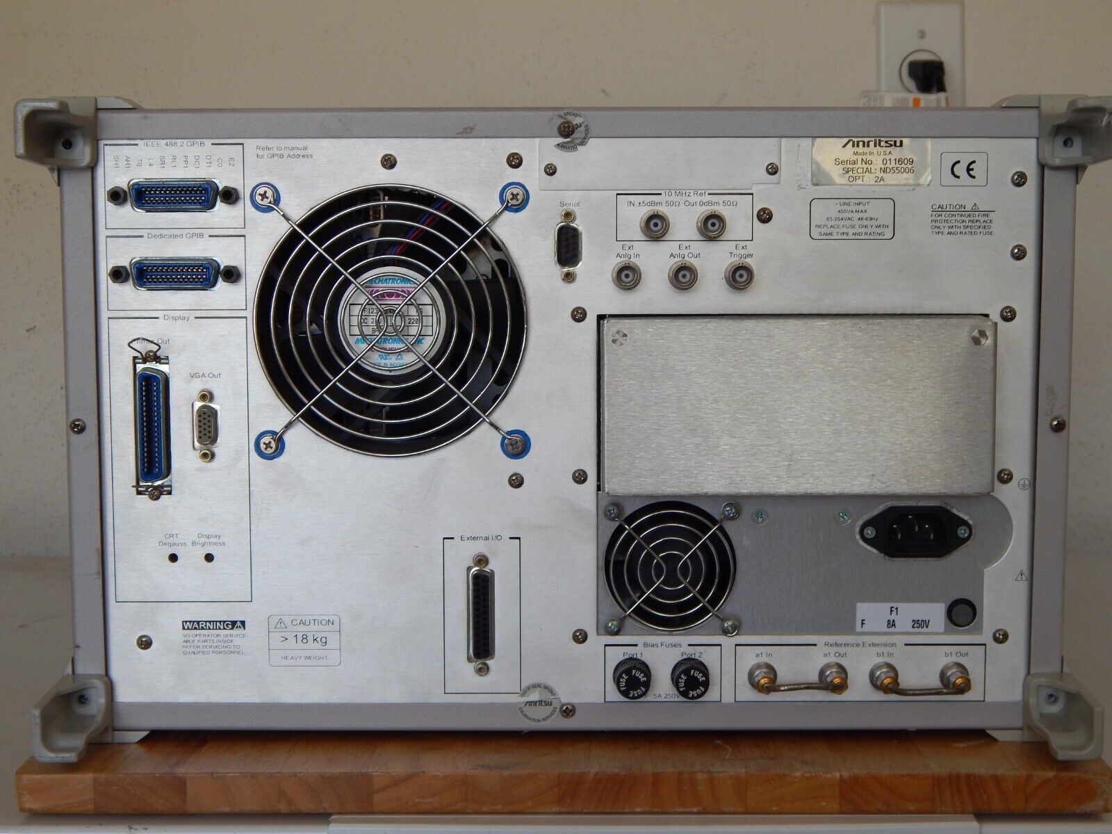 Anritsu 37369C Vector Network Analyzer, 40 MHz to 40 GHz, Options 2, 6, 11
