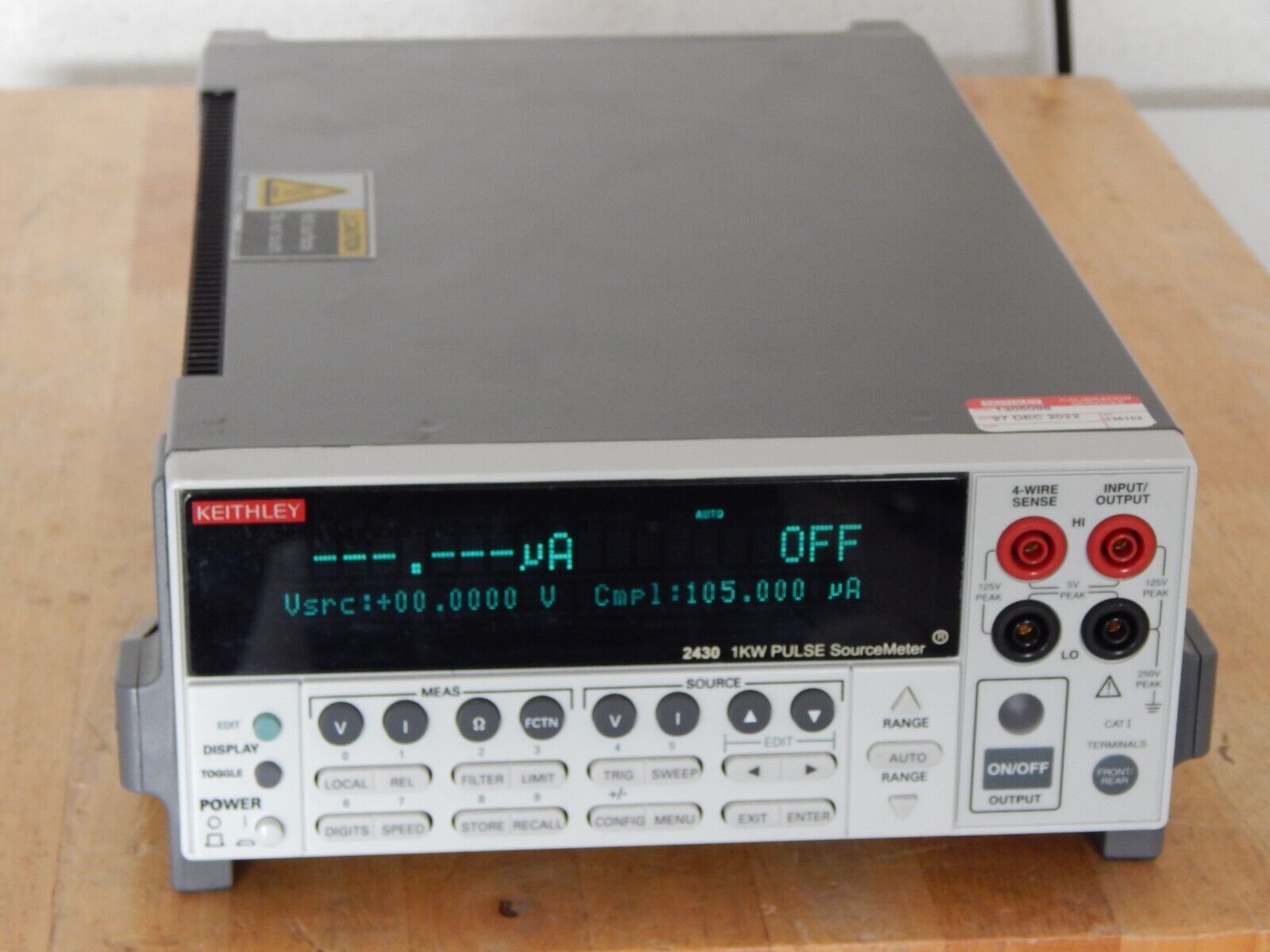 Keithley 2430 1kW Pulse Mode SourceMeter to 100V & 10A, REV C34, OEM NIST Cal