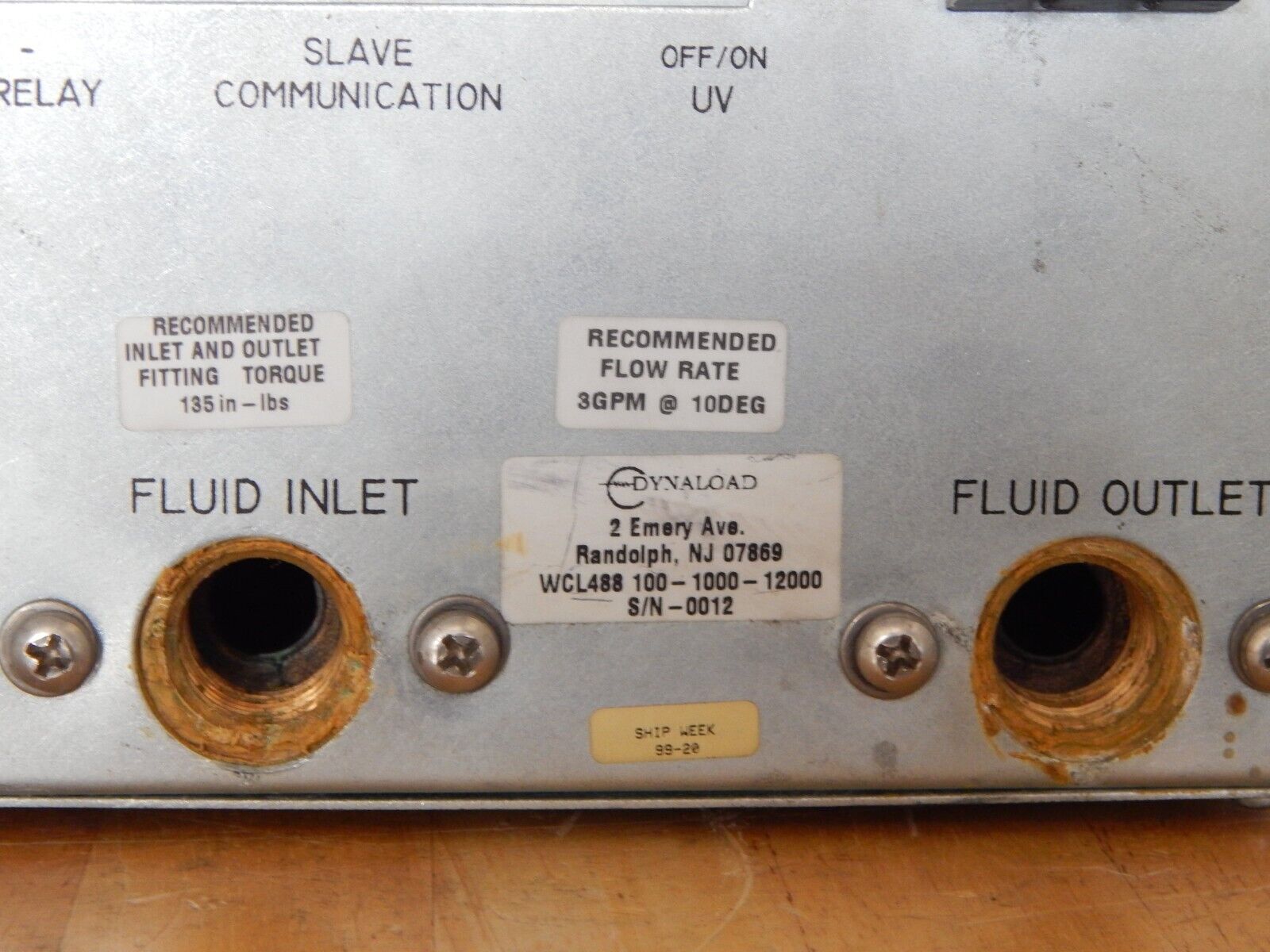 TDI WCL488 100-1000-12000 DC Electronic Load 100V 1000A 12 KW Water Cooled