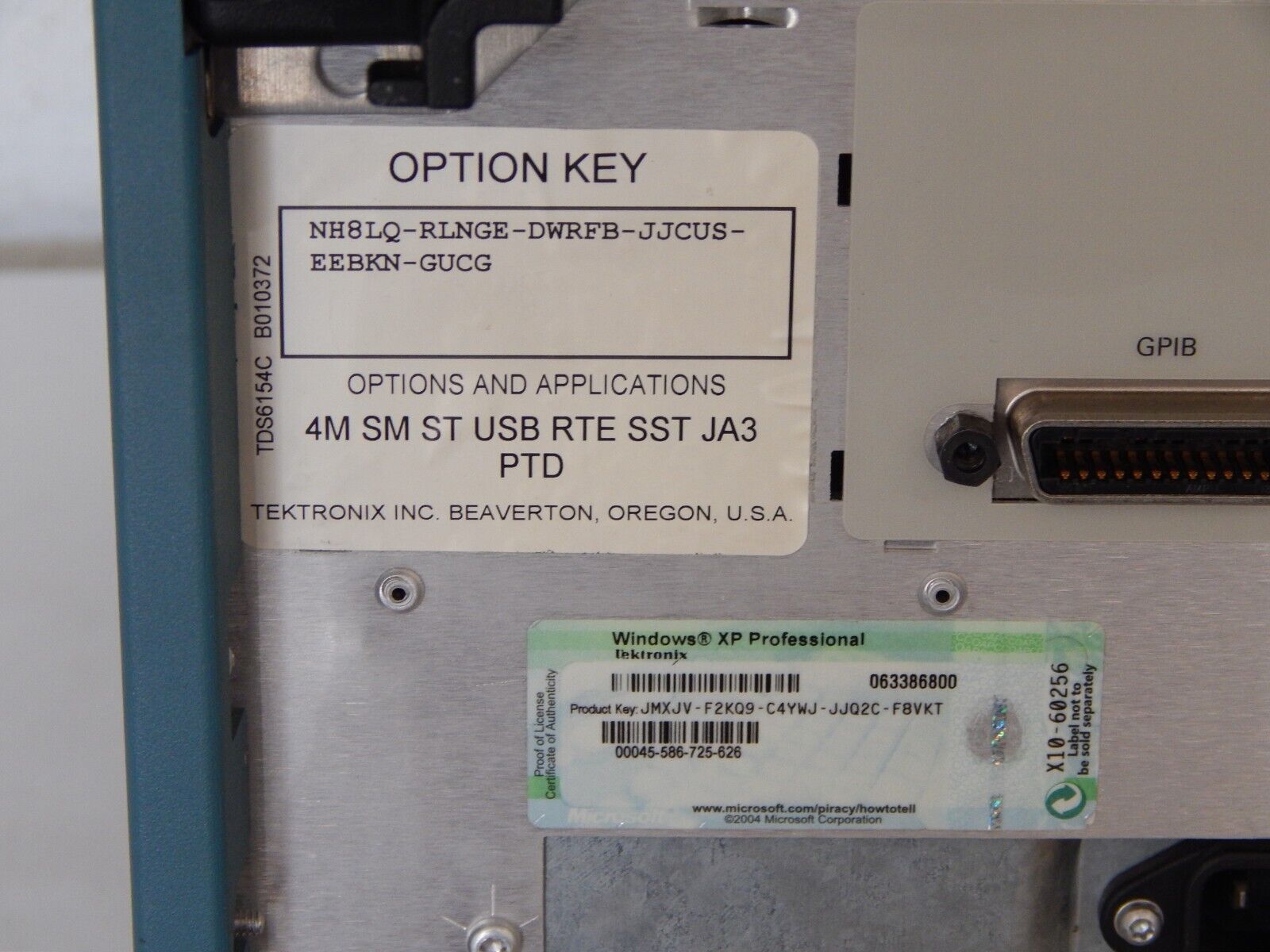 TDS6154C 15GHz 40GS/s 8 Options, NIST calibration