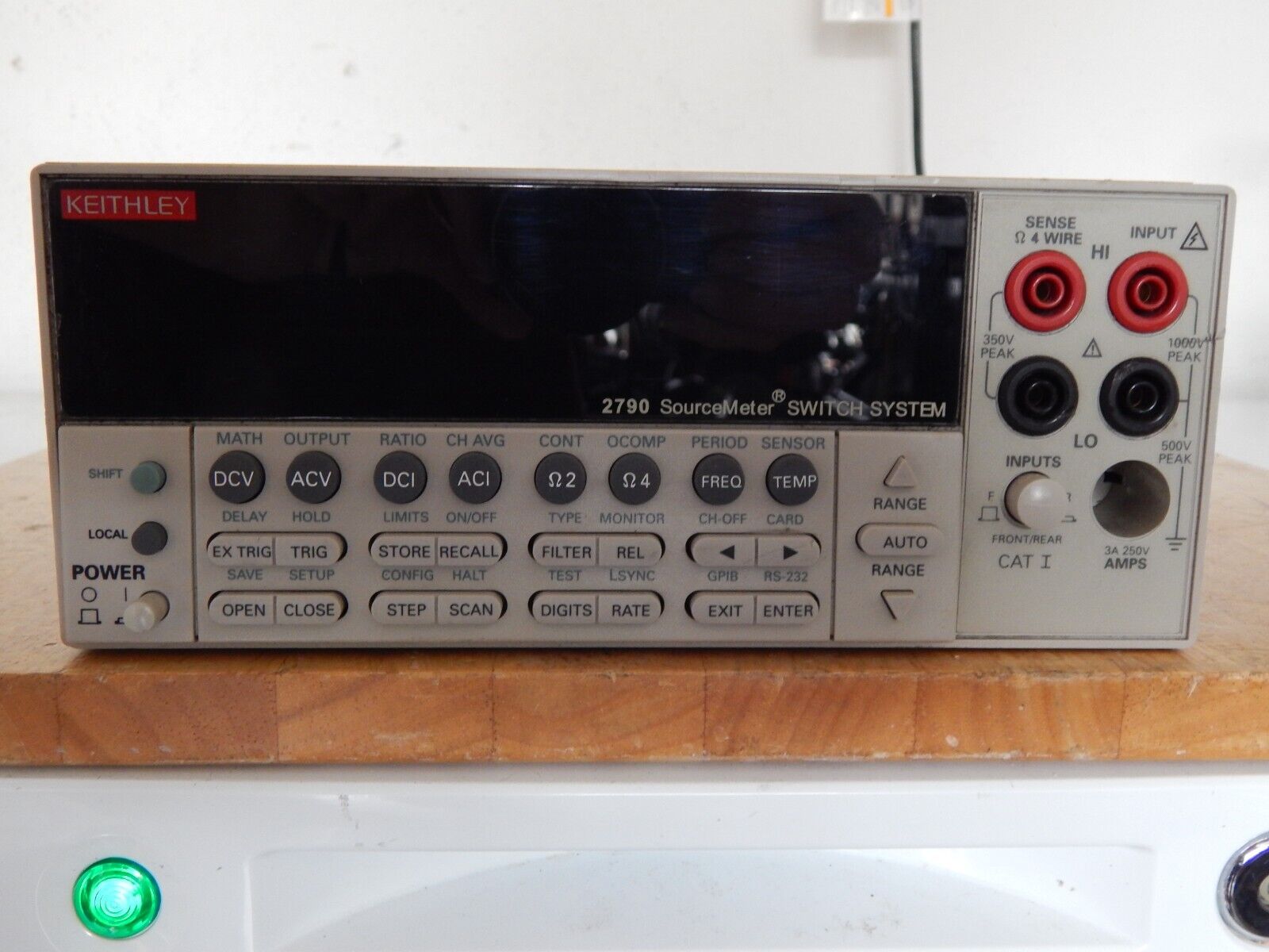KEITHLEY 2790 SourceMeter,.  faceplate has slight damage where fuseholder is