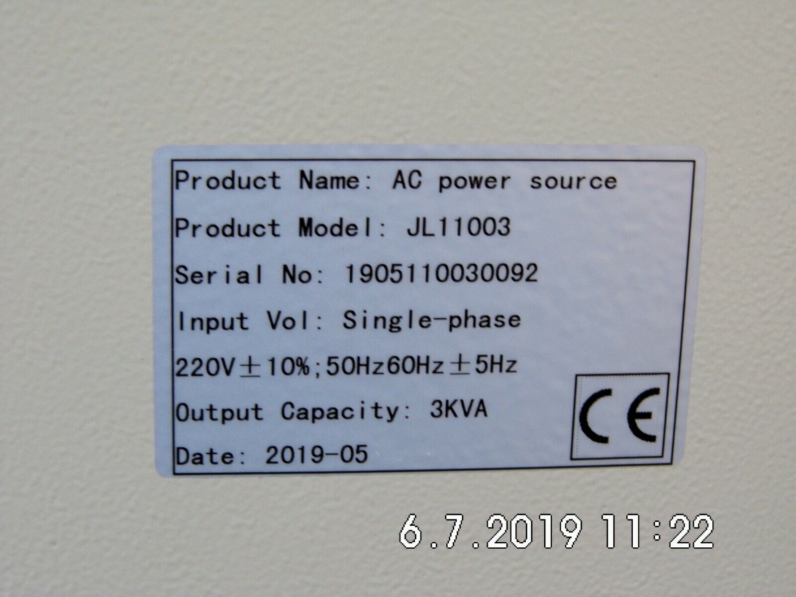 JL11003 3KVA single phase AC programmable power source 