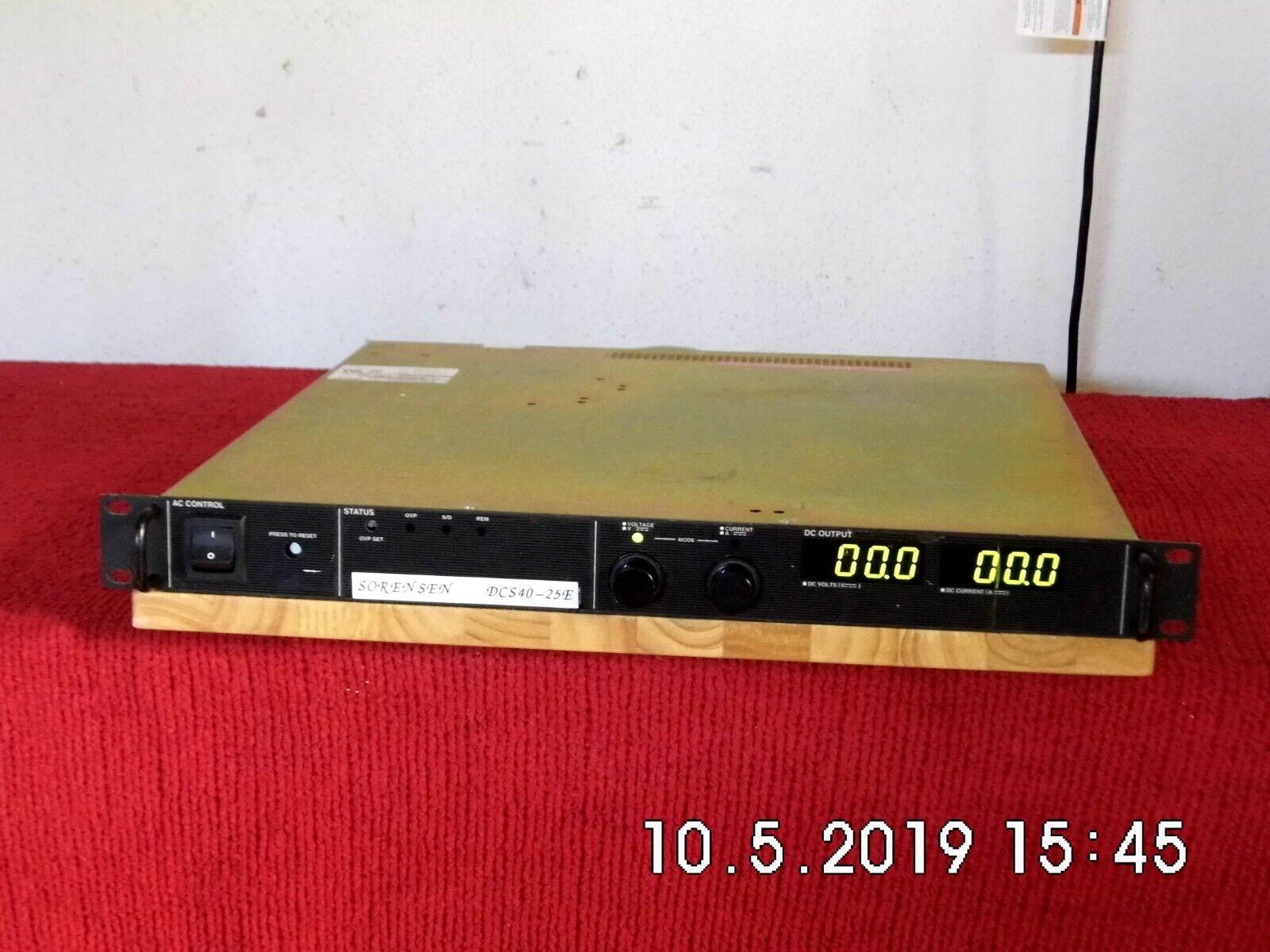 Sorensen DCS40-25E 0-40 V, 0-25 A, Power Supply