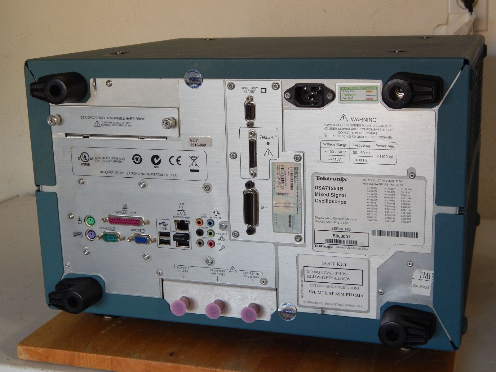 Tektronix DSA71254B 12.5Ghz 50Gs/s 4CH Digital Serial Analyzer