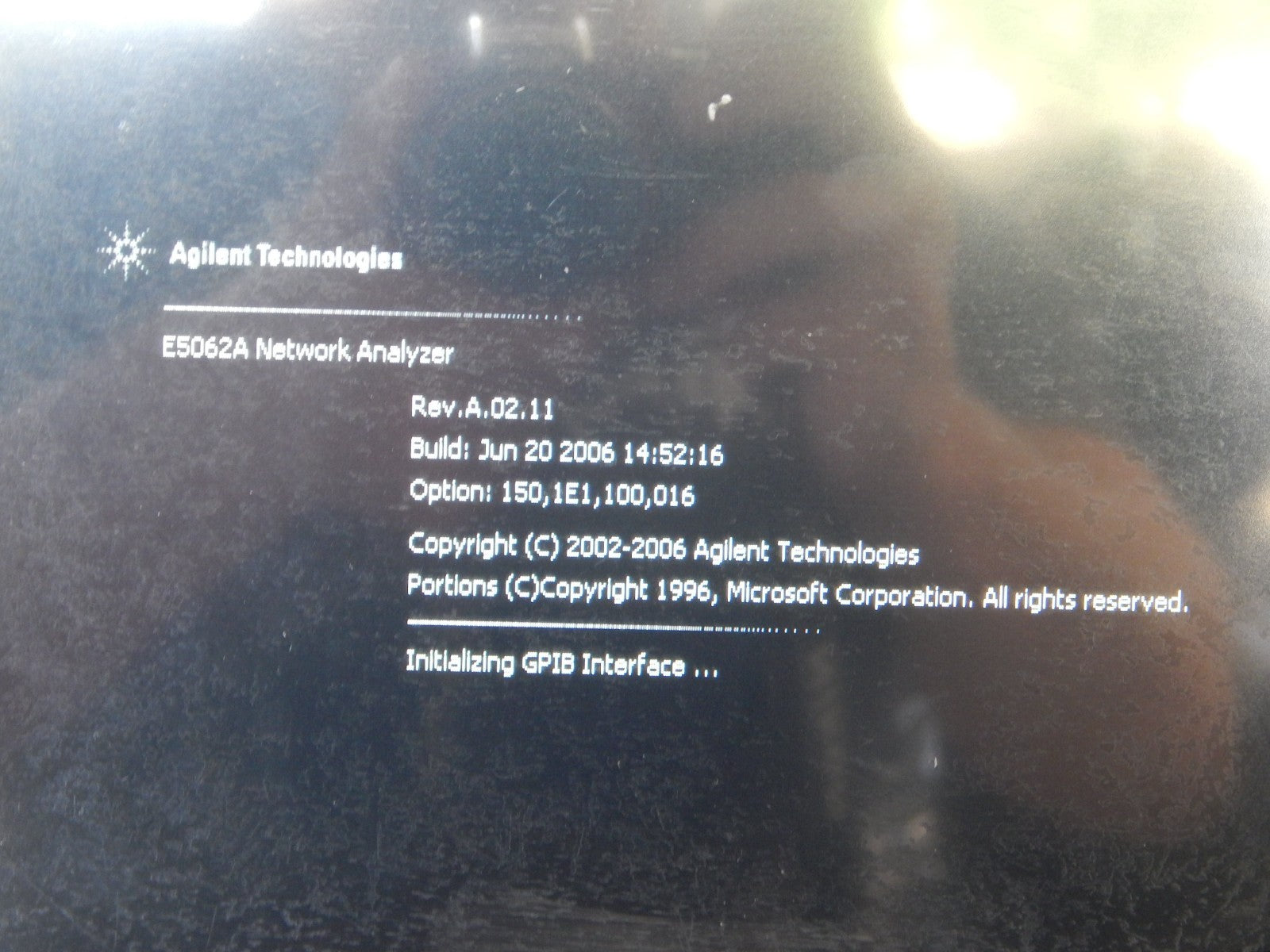 Agilent E5062A 3GHz Network Analyzer Opt. 016, 100, 150 & 1E1, NIST, 3mth wrnty