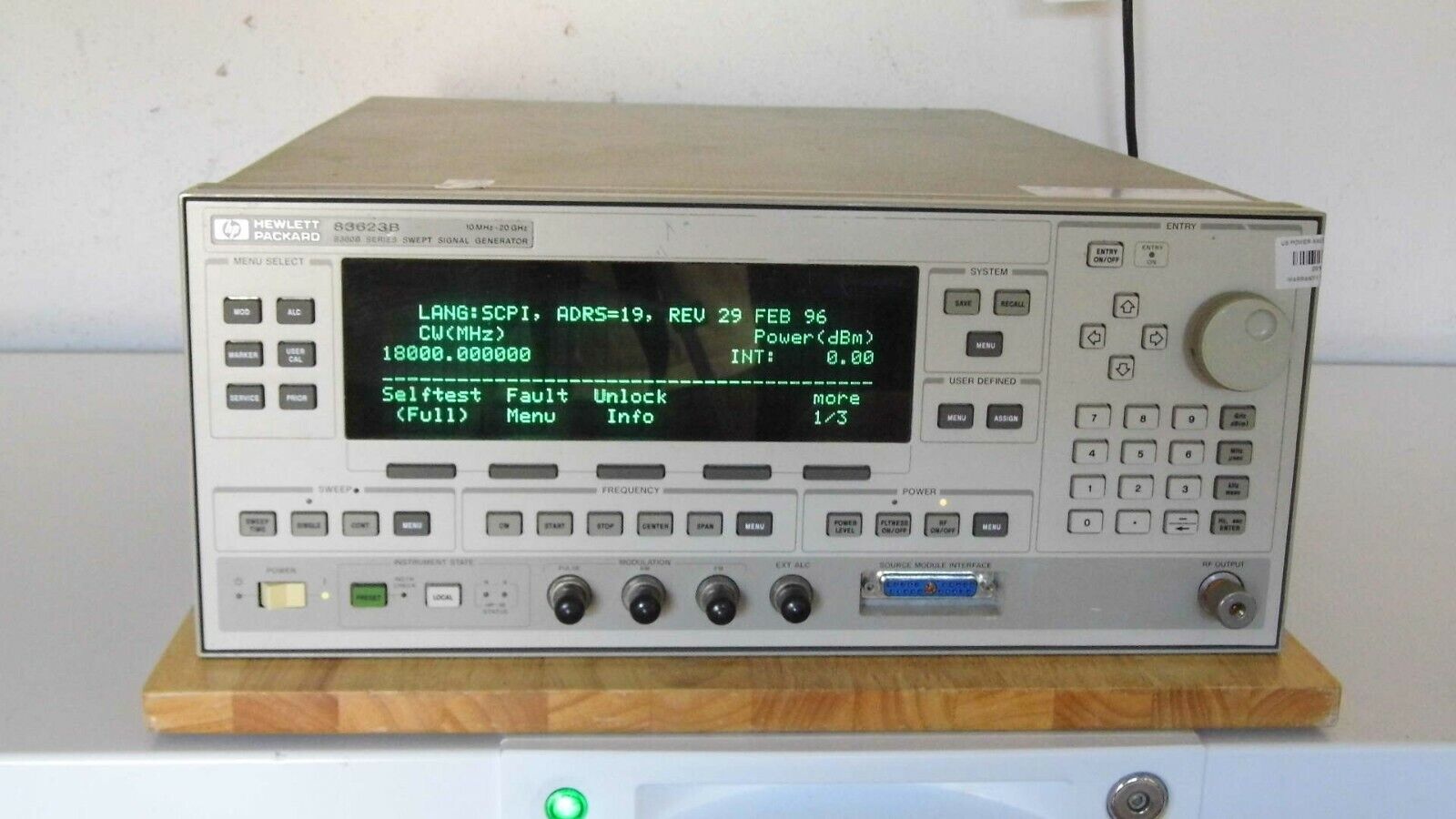 Agilent HP 83623B w/001 high power synthesized sweeper, 2 in stock