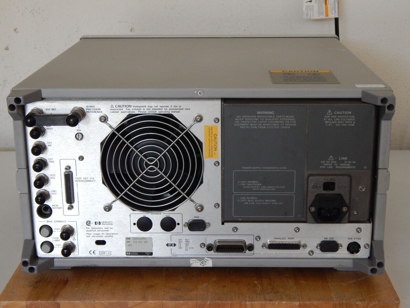 HP Agilent 8722D Network Analyzer Opt's 010, 012, 1D5, 400 S/N US36140356 WRNTY