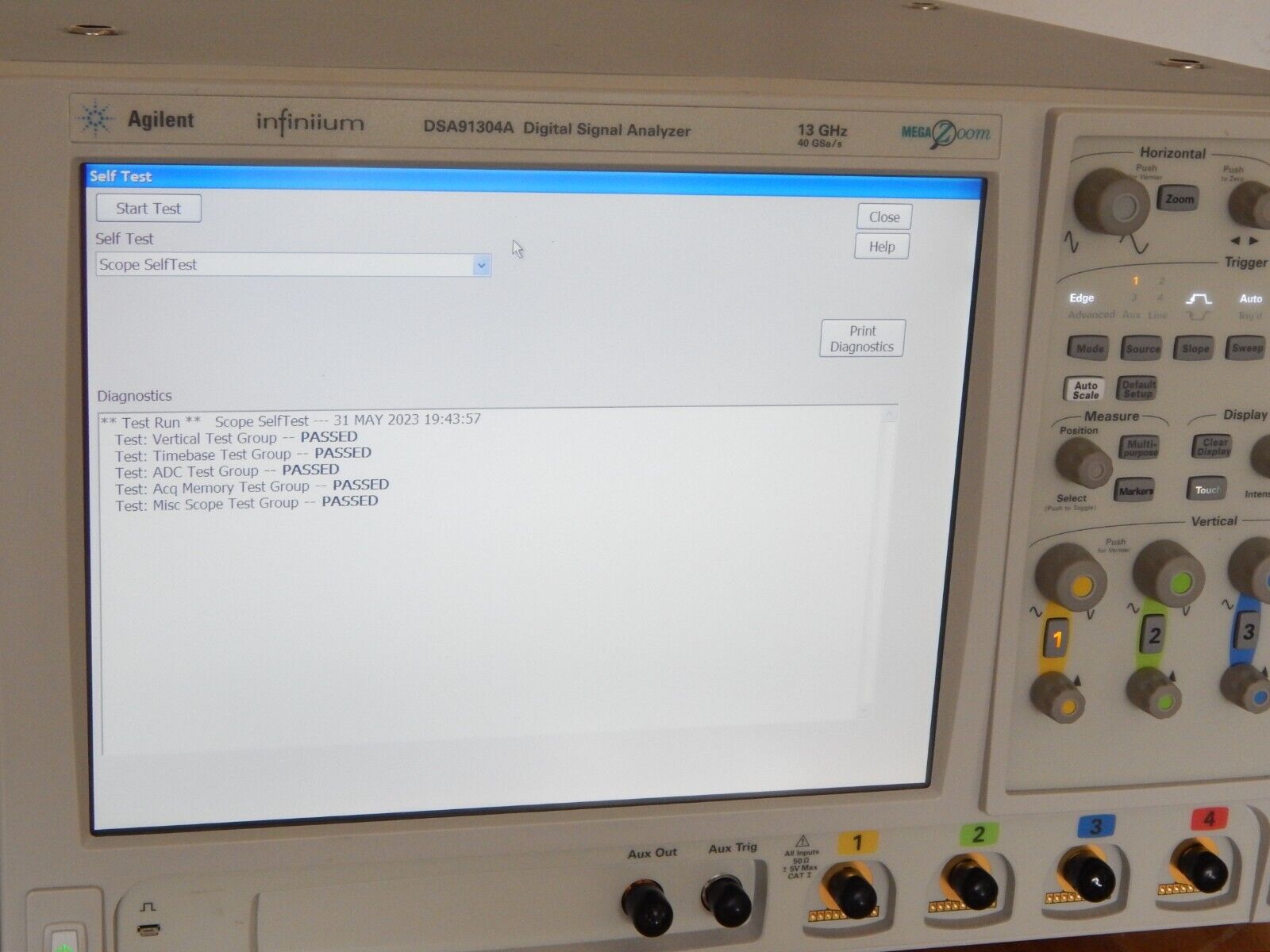 Keysight DSA91304A Oscilloscope  13Ghz 40Gs/s w/opt's, OEM cal, MY48240353