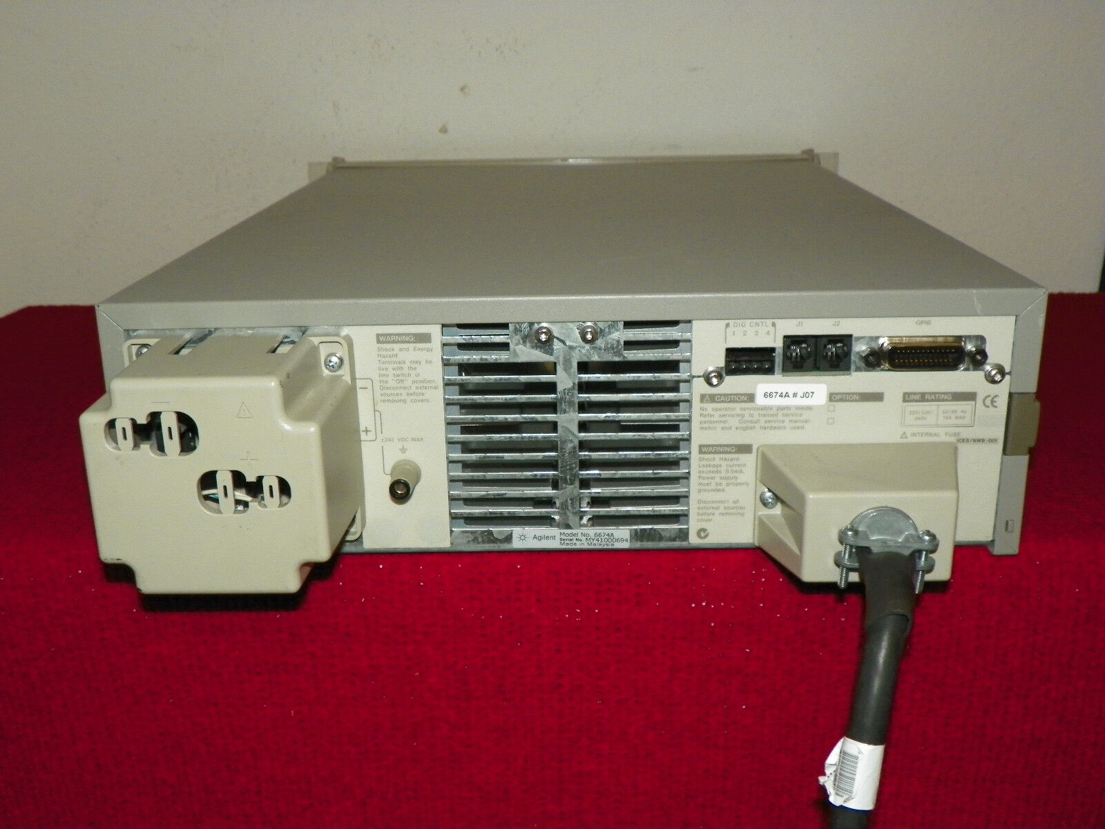 HP Agilent 6674A DC Power Supply, Opt J07 50V, 42A, 2000 Watts (4 in stock)