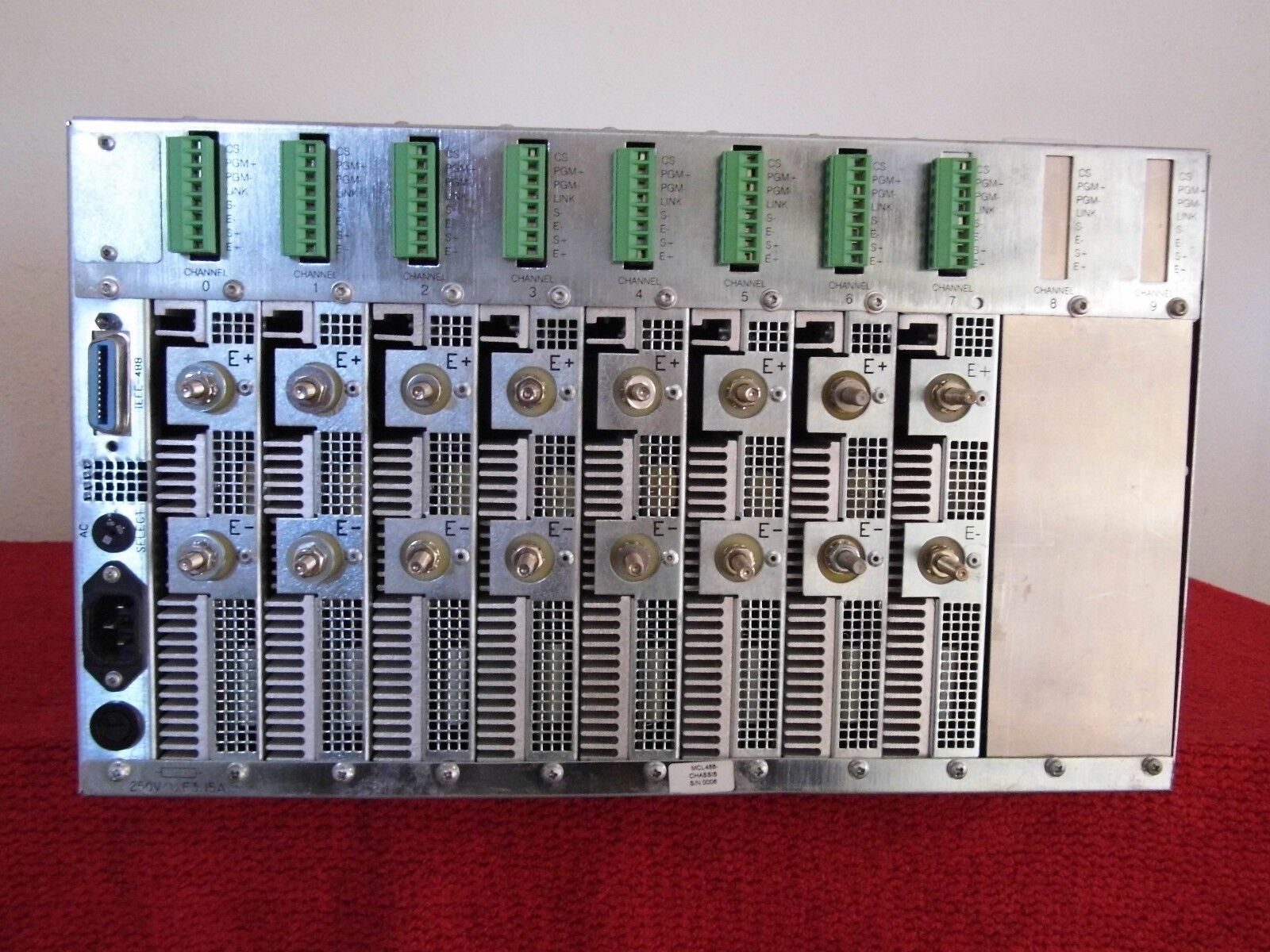 Transistor Devices MCL488 DC Electronic Load mainframe w/8 of MCL488 400-60-350