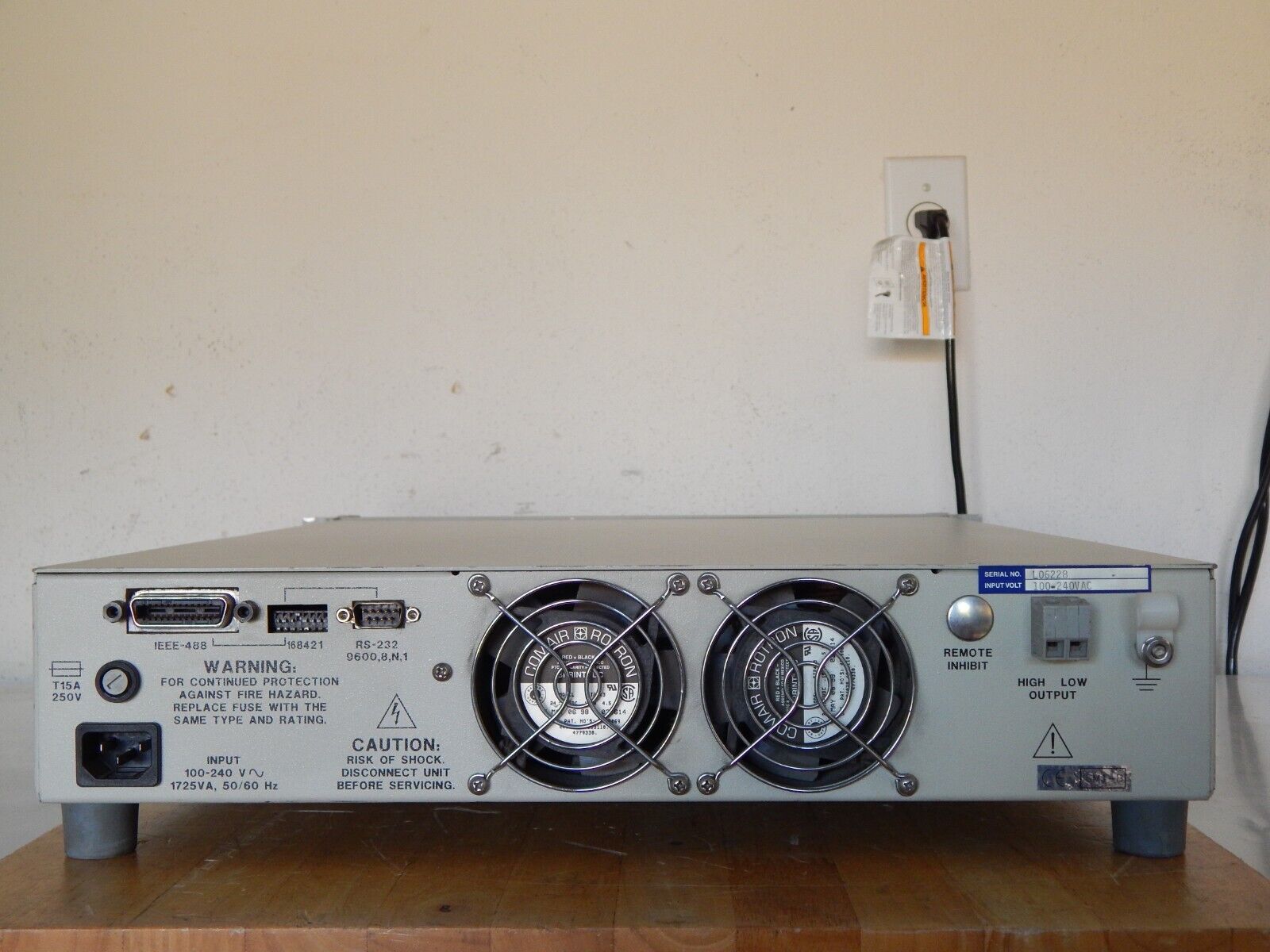 801RP-IF AC Source, 800VA, 0-270V, 45-500Hz, GPIB, 2 in stock