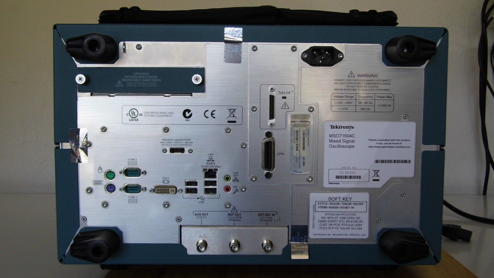 Tektronix MSO71604C Mixed Signal Oscilloscope, 16 GHz, 4 + 16 Ch., 100 GS/s