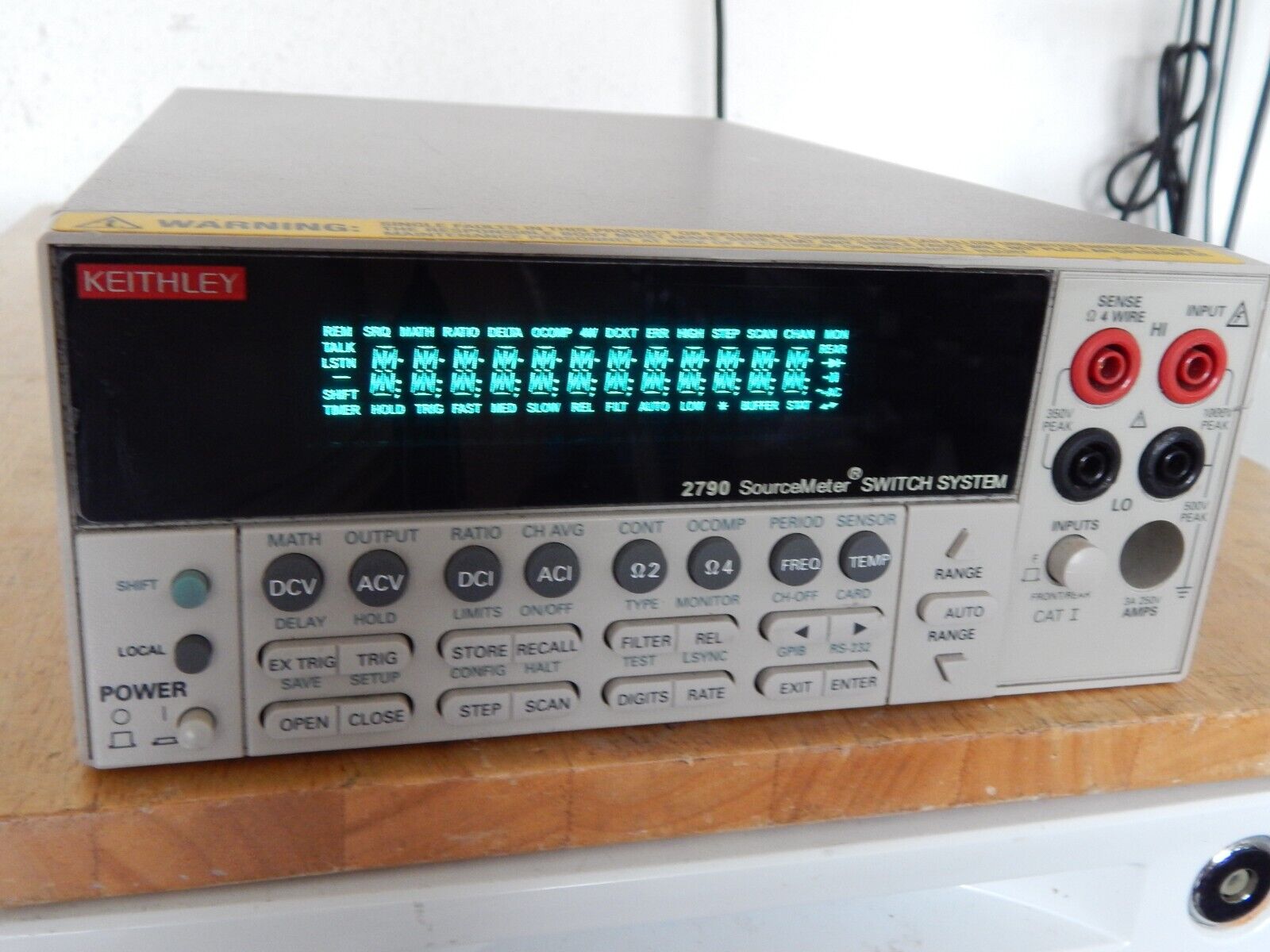 KEITHLEY 2790 SourceMeter,.  faceplate has slight damage where fuseholder is
