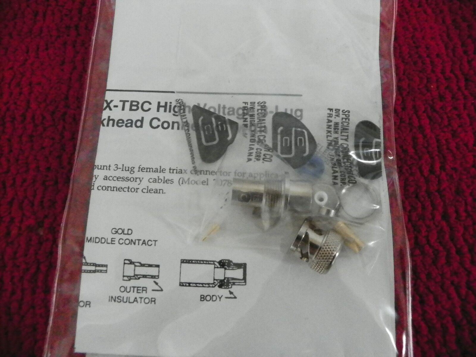 KEITHLEY 237-TRX-TBC 3-Lug Triax Female Bulkhead Connector (3 in stock)