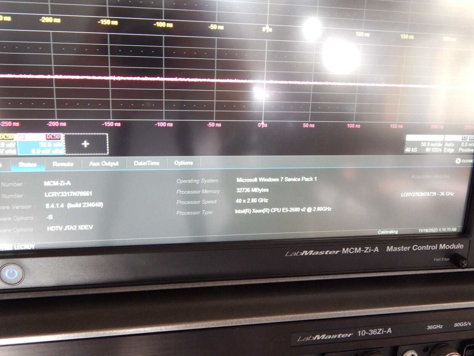 LeCroy LabMaster 10-36Zi-A & SDM-Zi-A, 36GHz  80GS/s oscilloscope w/cal & data
