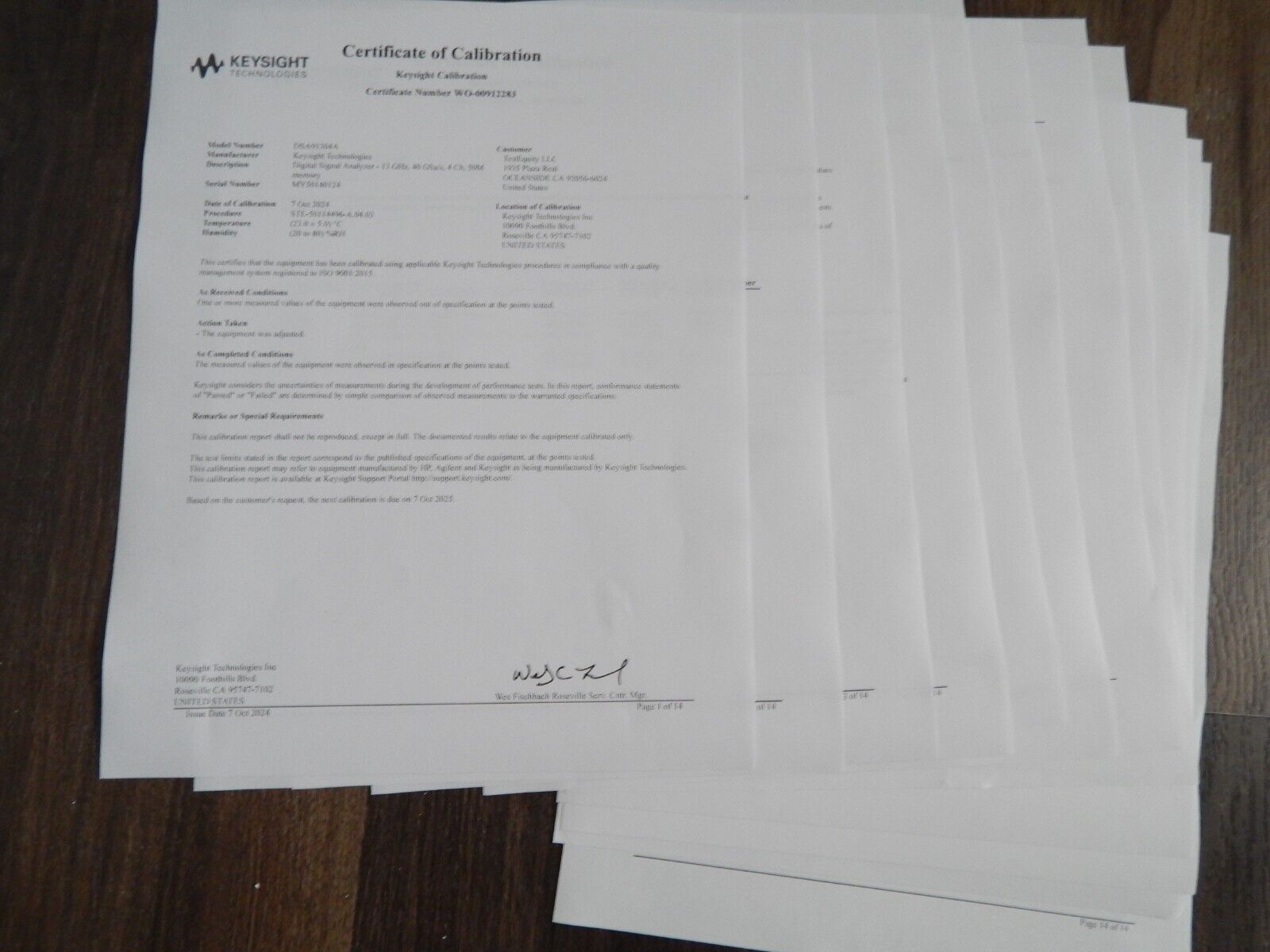 Agilent DSA91304A Oscilloscope  13Ghz 40Gs/s, 12 options, OEM cal, MY50140124