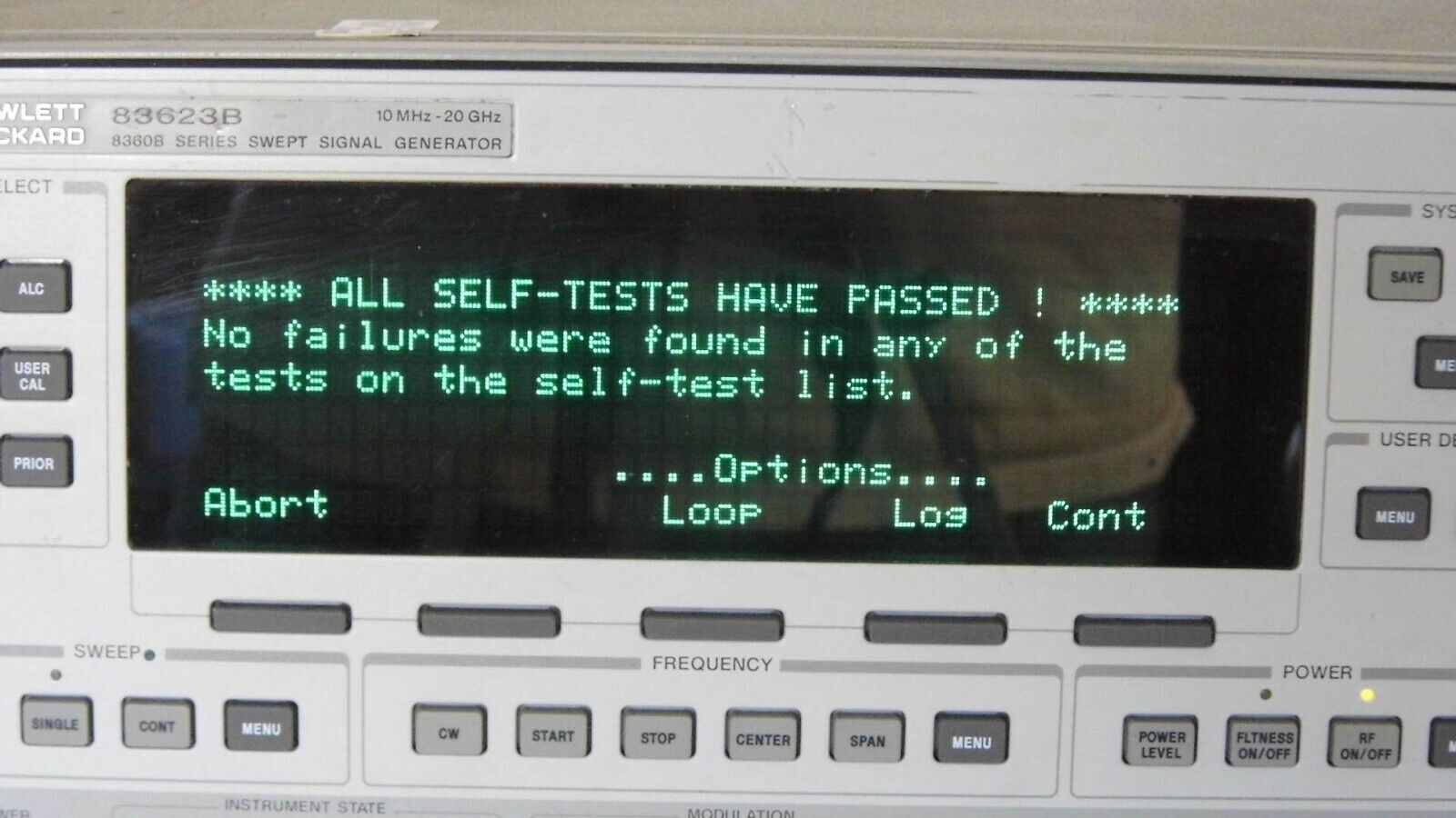 Agilent HP 83623B w/001 high power synthesized sweeper, 2 in stock