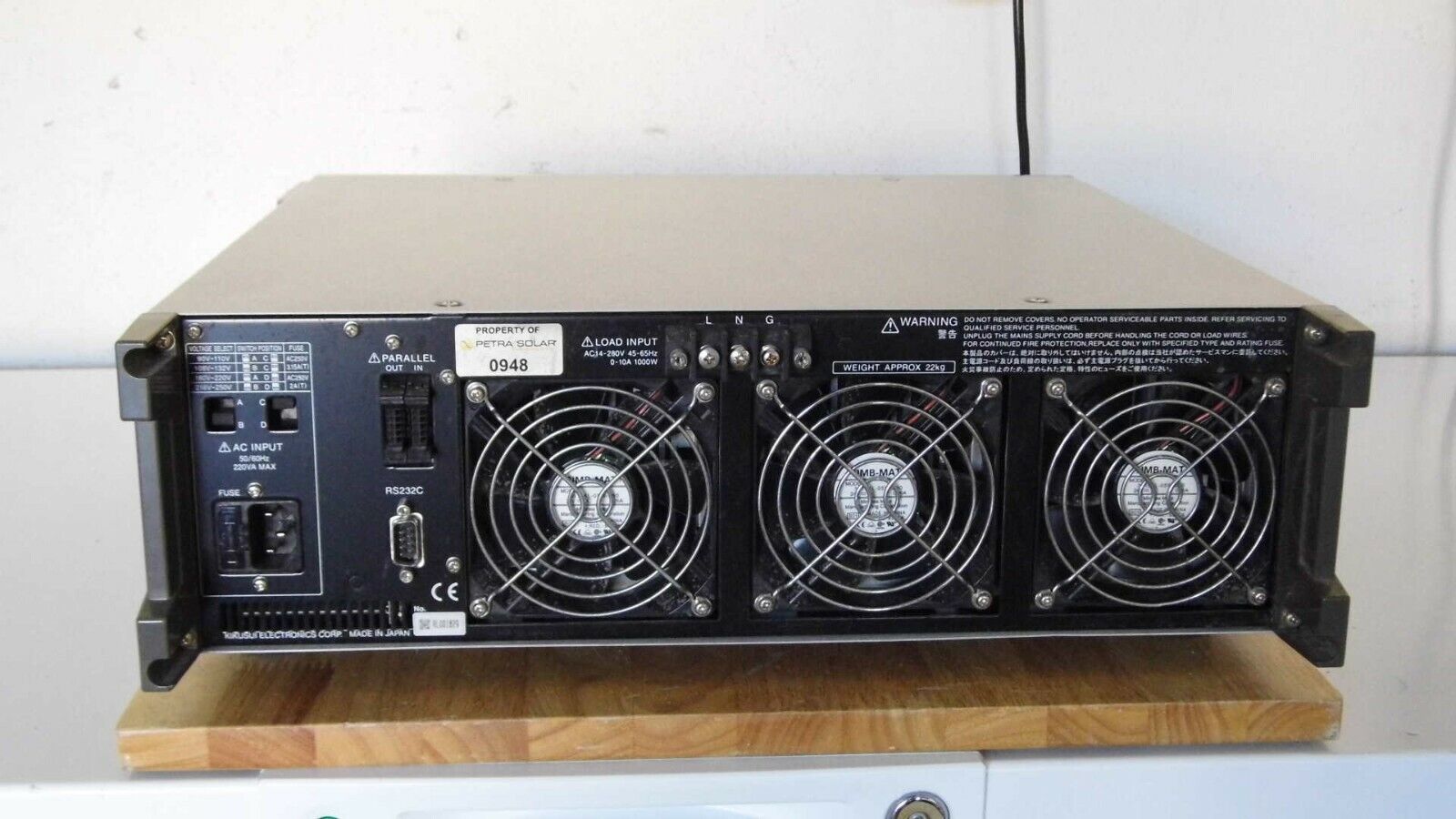 Kikusui PCZ1000A AC electronic load, 30 day warranty, 4 in stock.