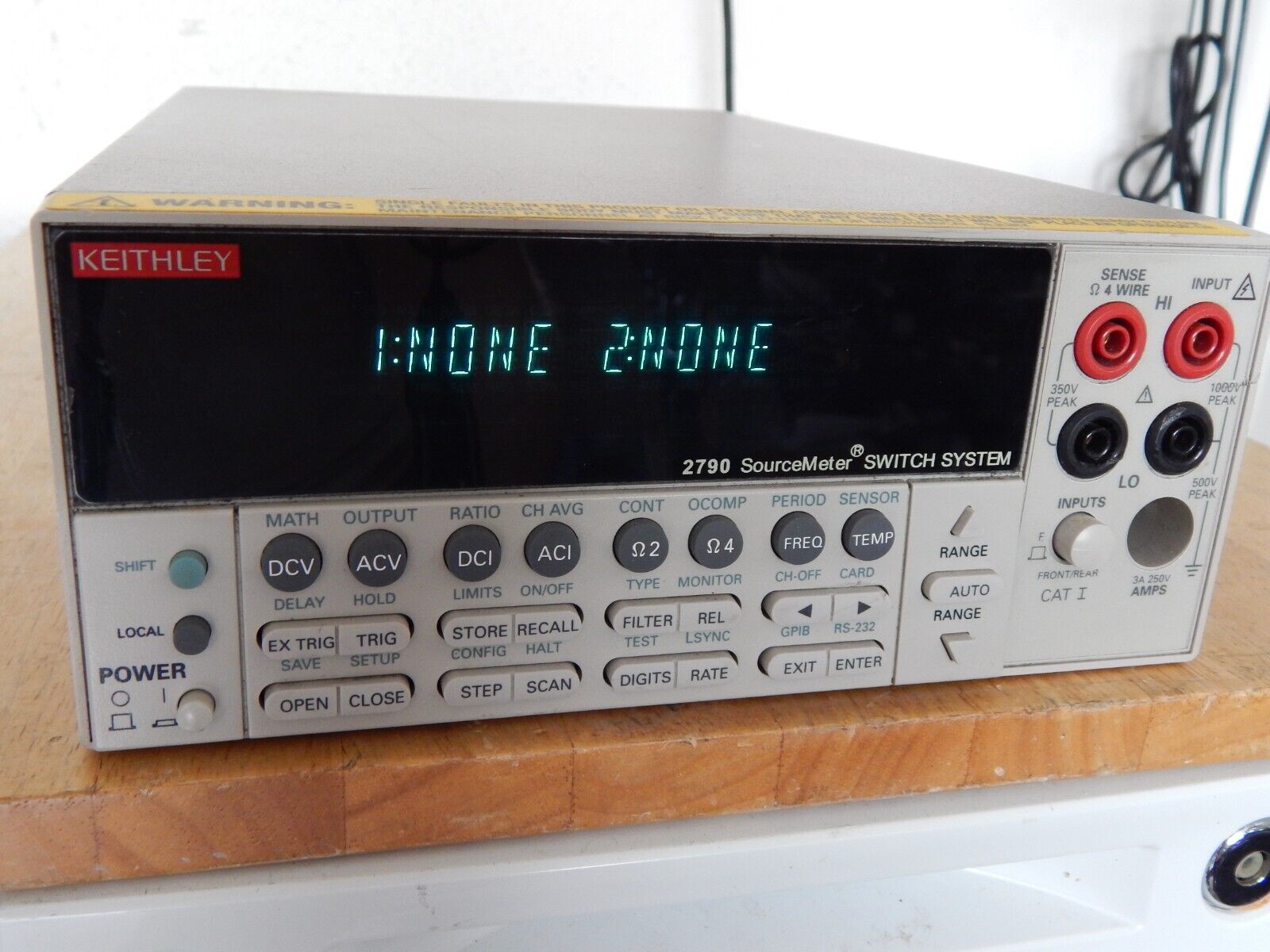 KEITHLEY 2790 SourceMeter,.  faceplate has slight damage where fuseholder is