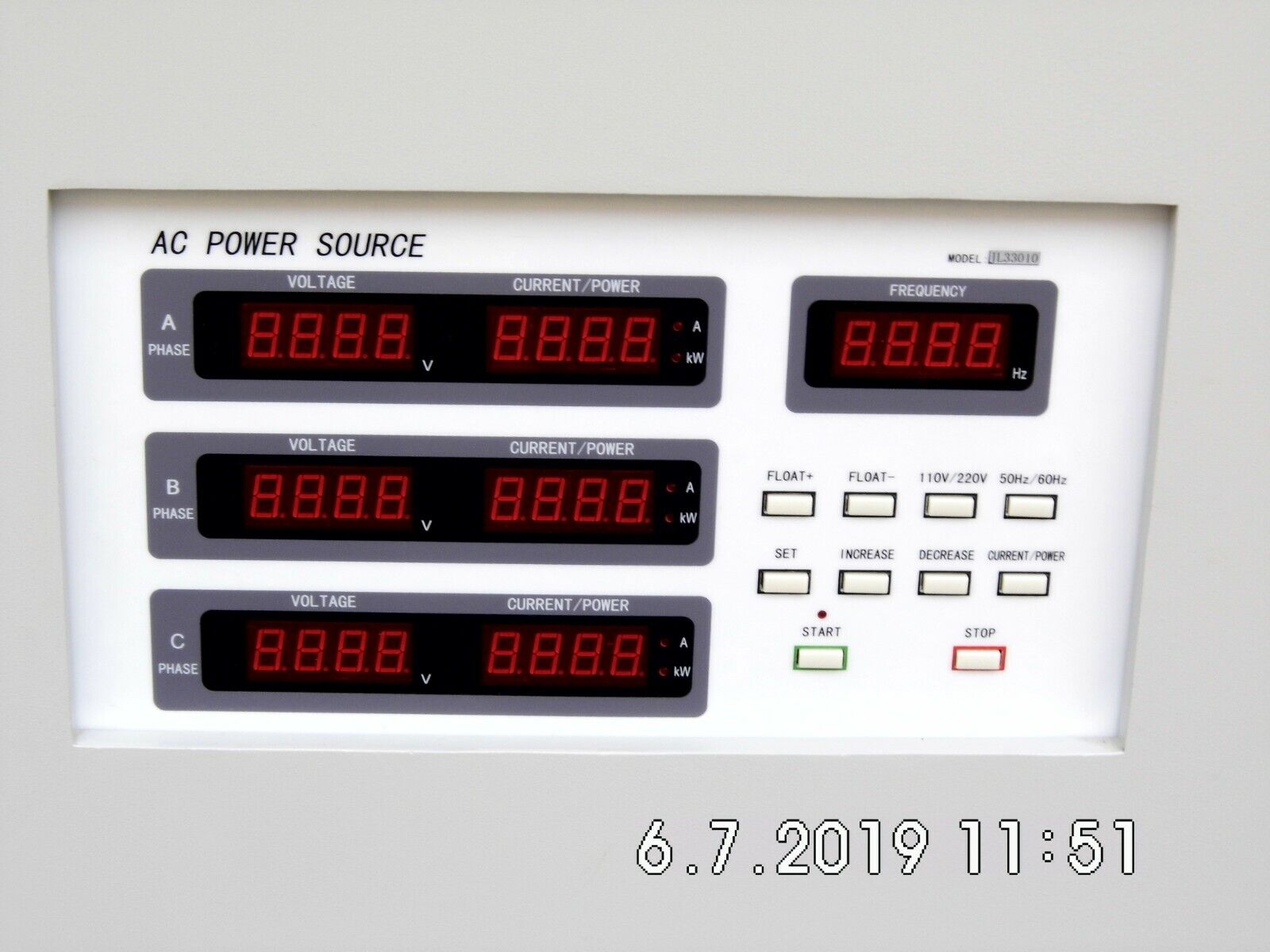 JL33010 10KVA three phase AC programmable variable frequency power source  