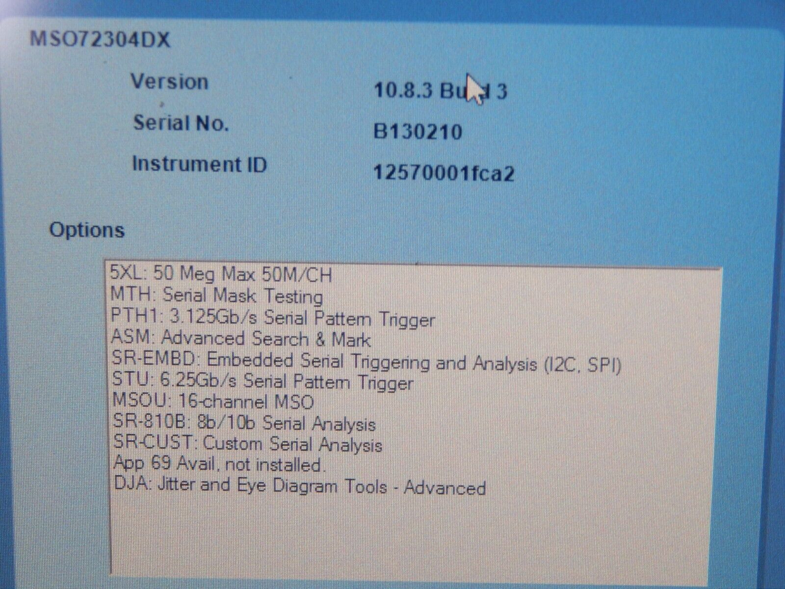 MSO72304DX 23GHz, 100Gs/s, 4+16 Channel, mixed signal oscilloscope