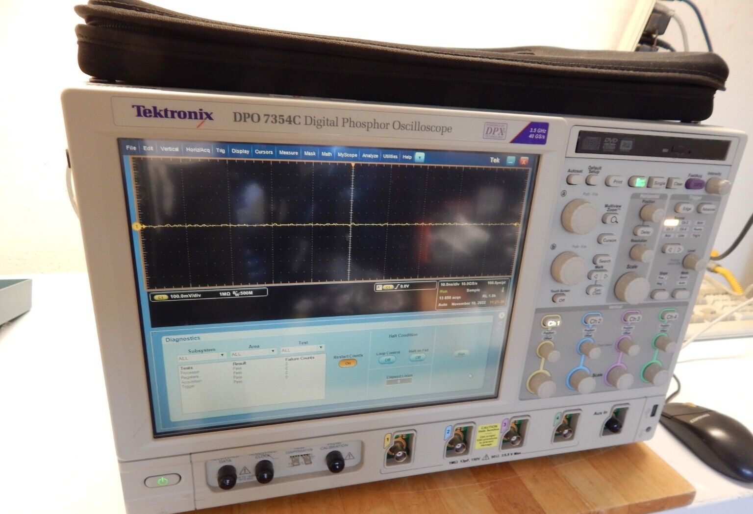 Tektronix DPO7354C 4 Channel 3.5GHz Phosphor Oscilloscope,NIST cal'd