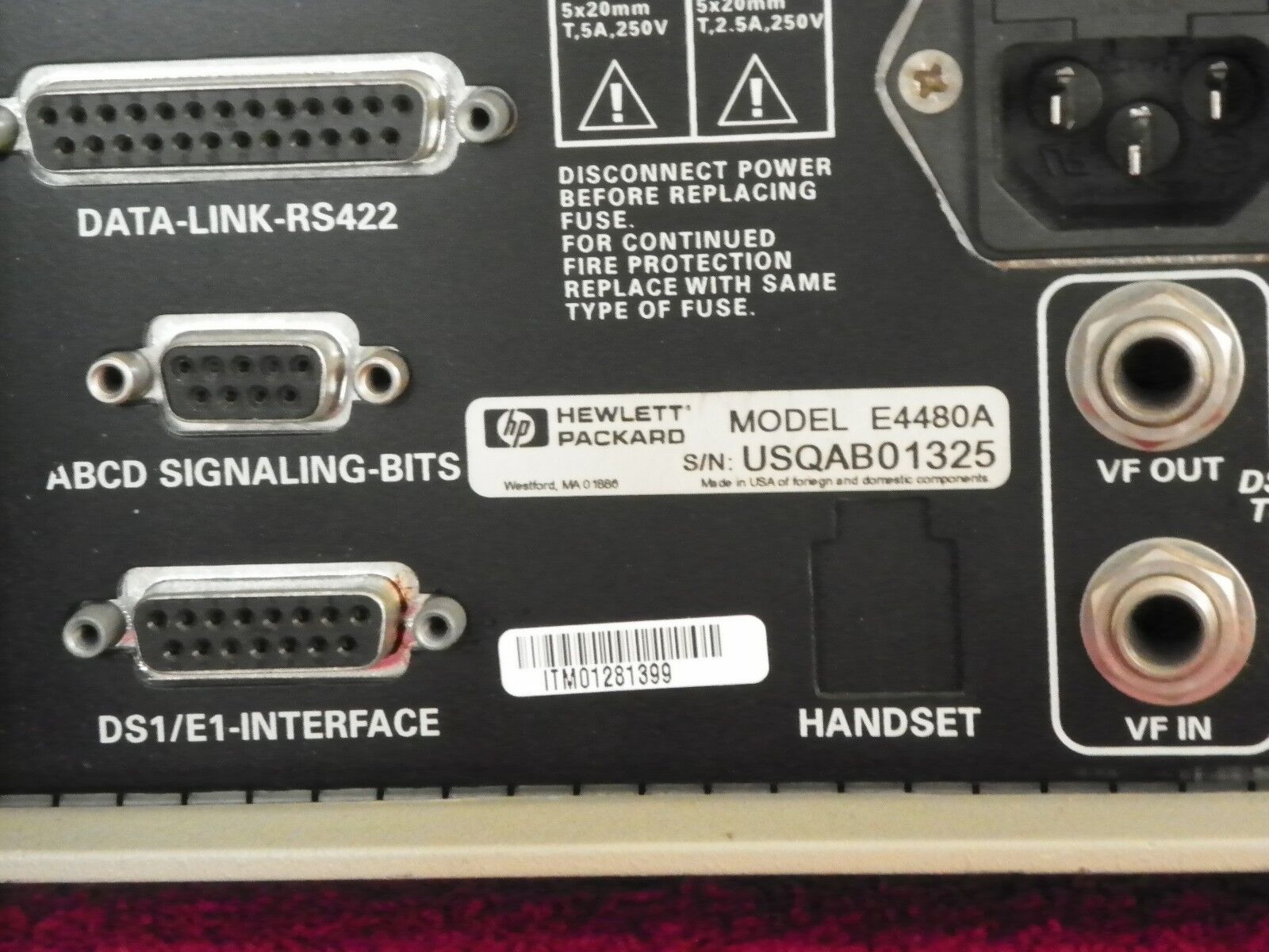 HP CERJAC 156MTS E4480A Sonet Maintenance Test Set