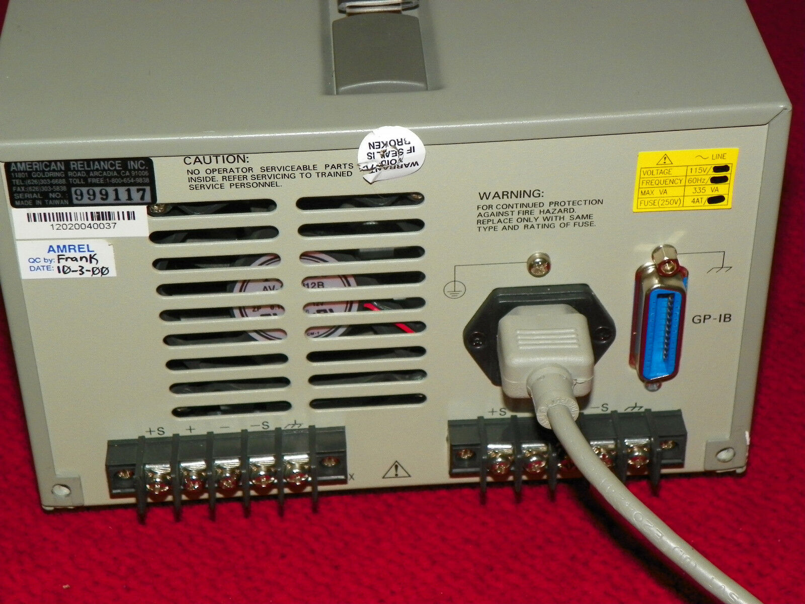 Amrel PPS 18-4D Dual Output Programmable DC Power Supply 