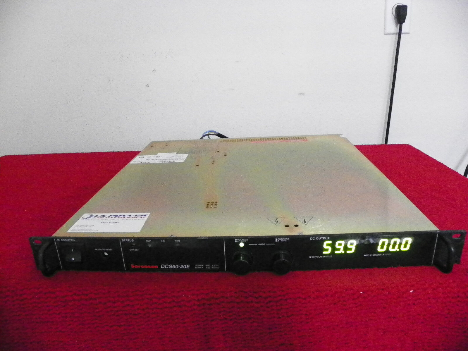 Sorensen DCS60-20E M9C (GPIB) 60V, 20A,1.2 kW, Prog. DC Power Supply (3 stock)