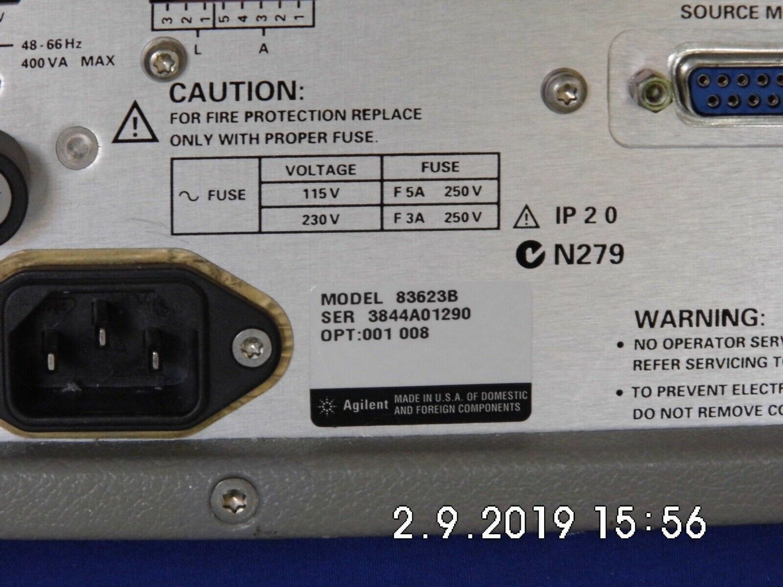 Agilent HP 83623B w/001/008 High Power Synthesized Sweeper- exp. Keysight Cal.