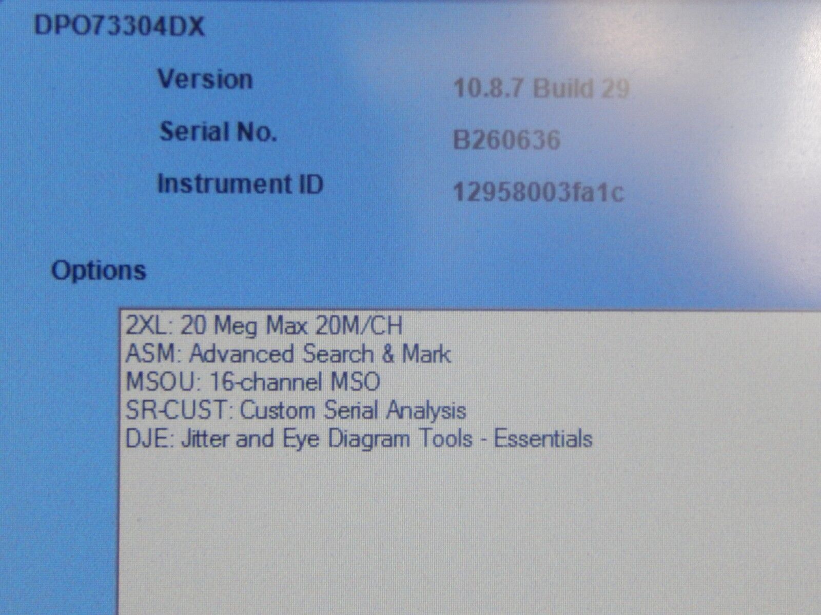 Tektronix MSO73304DX 33GHz 4CH, 100GS/s /NIST cal. w data, from DPO73304DX