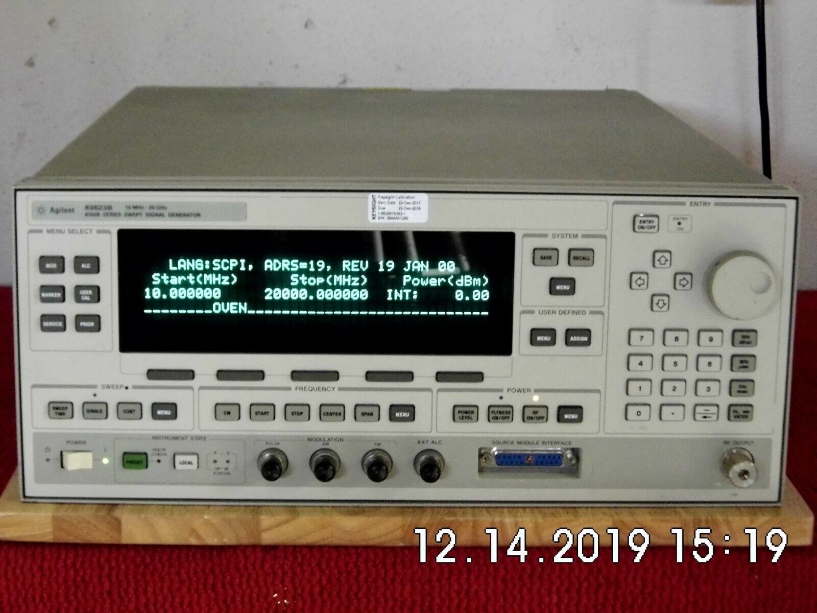 Agilent HP 83623B w/001/008 High Power Synthesized Sweeper- exp. Keysight Cal.