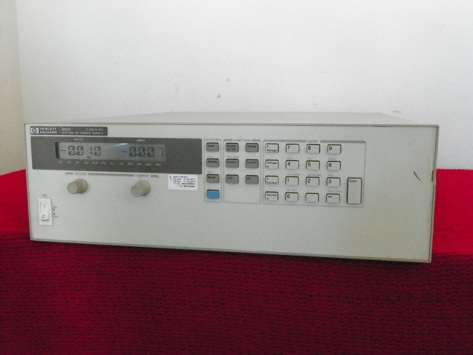 Agilent HP 6652A 0-20V/0-25A System DC Power Supply (no LOC/REM switch) Opt. S51