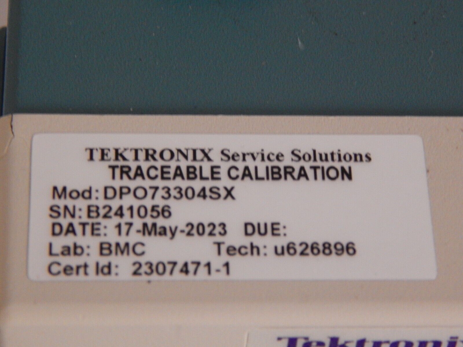 Tektronix DPO73304SX 33GHz, 100GS/s Tektronix NIST cal. w/data, 30 day wrnty