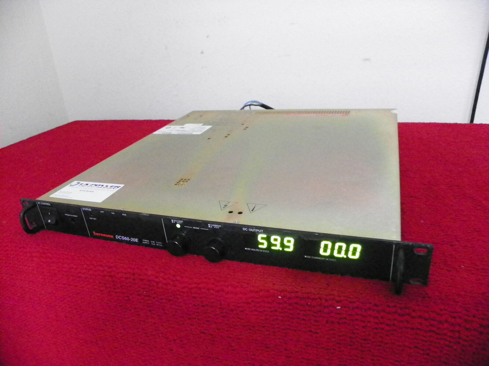 Sorensen DCS60-20E M54M130 60V, 20A,1.2 kW,  Prog. DC Power Supply