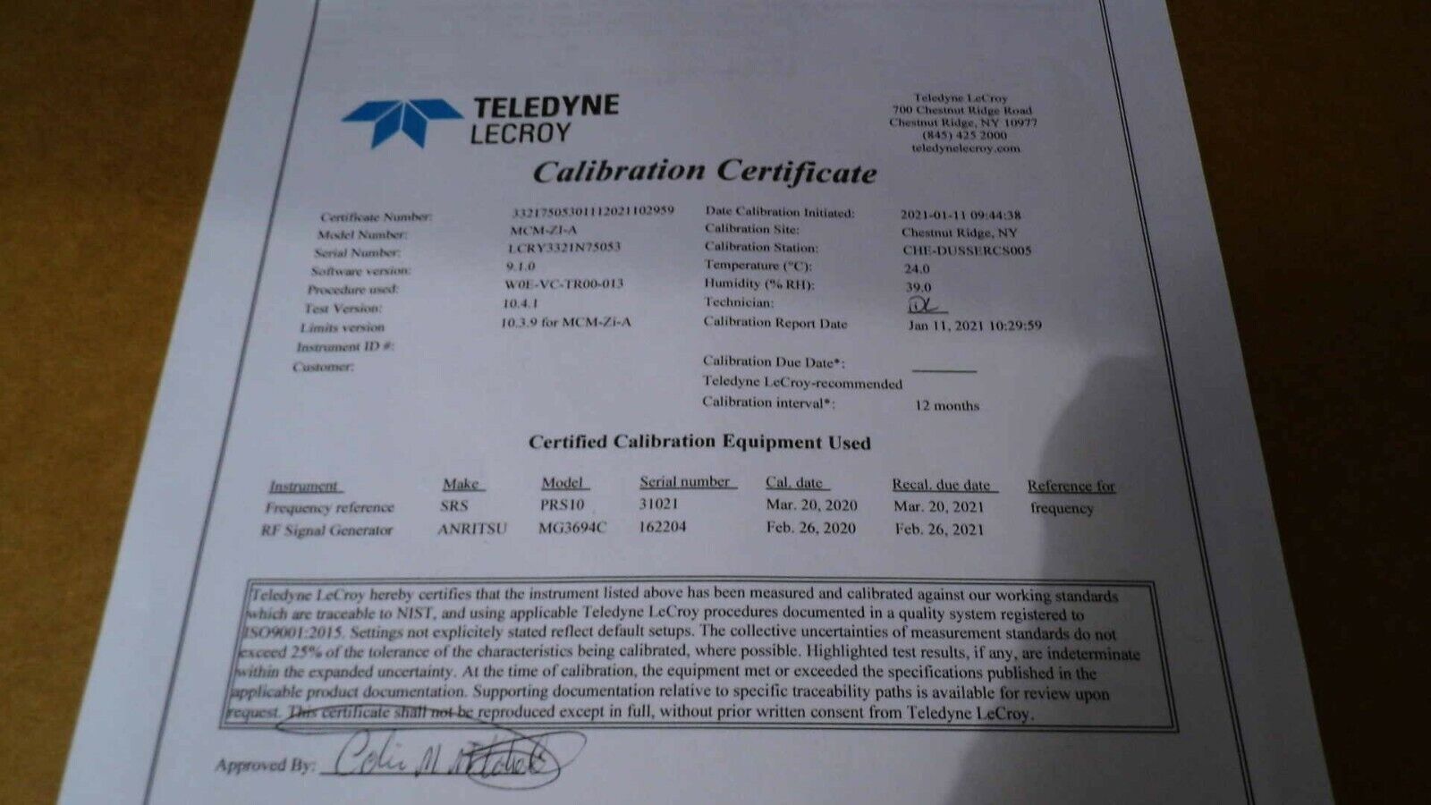 LeCroy LabMaster 10-36Zi-A & SDM-Zi-A, 36GHz  80GS/s oscilloscope w/ factory cal