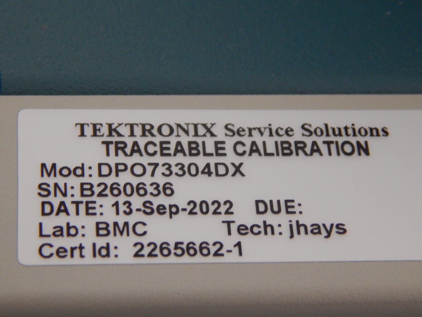 Tektronix MSO73304DX 33GHz 4CH, 100GS/s /NIST cal. w data, from DPO73304DX