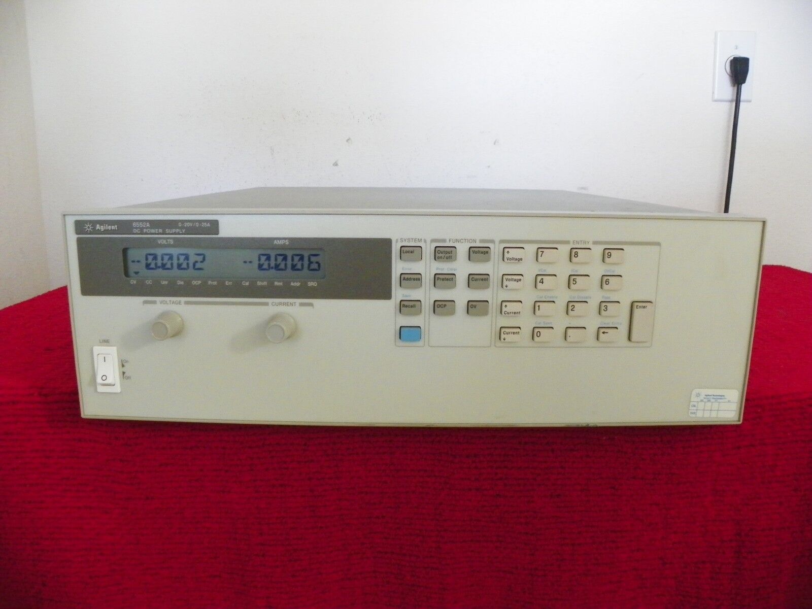 Agilent HP 6552A 0-20V/0-25A System DC Power Supply 30 DAY WARRANTY (3)
