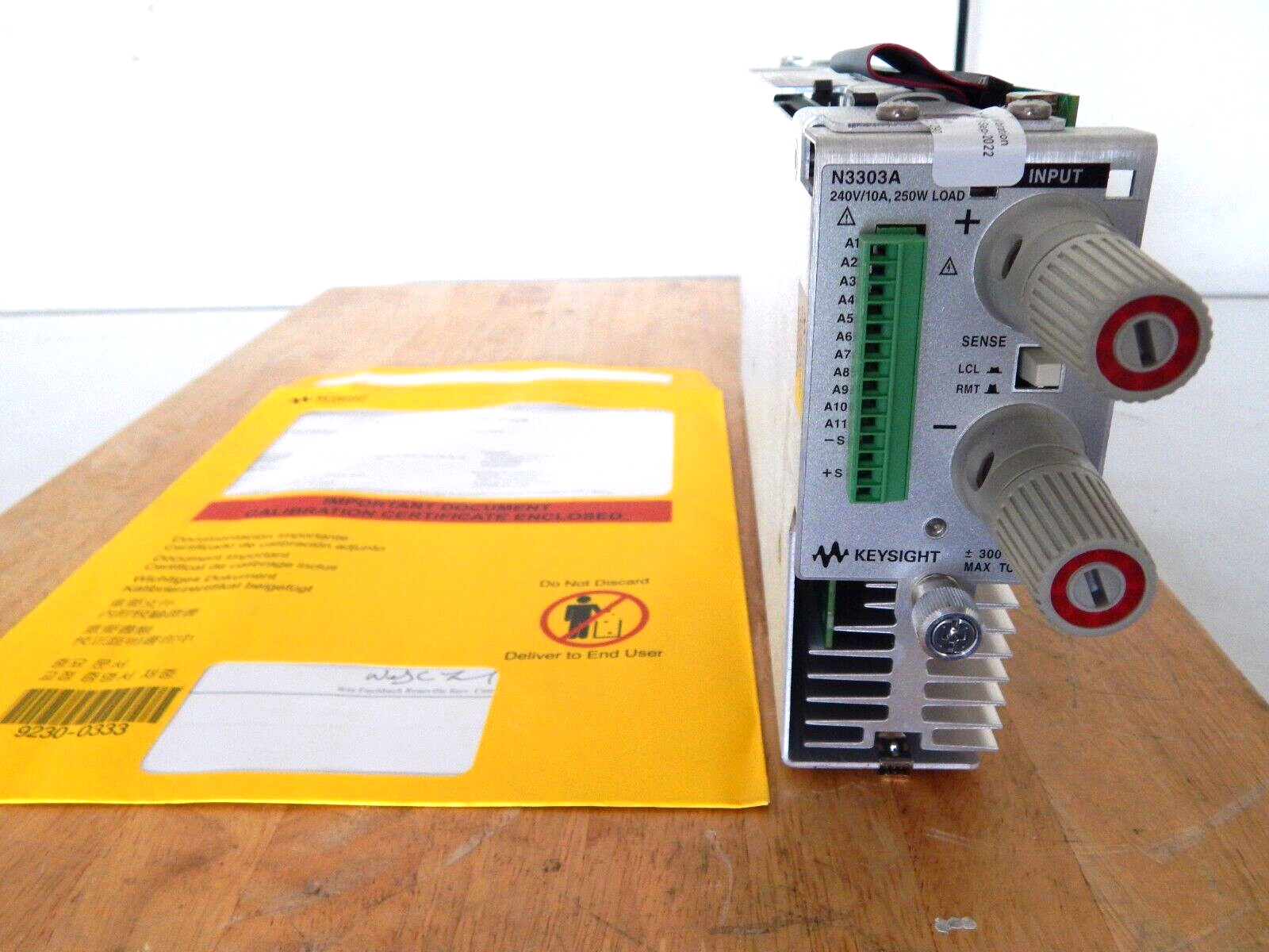 Keysight N3303A DC Electronic Load Module, 0 - 240V, 0-10A, 250W, **MFG Cal'd**