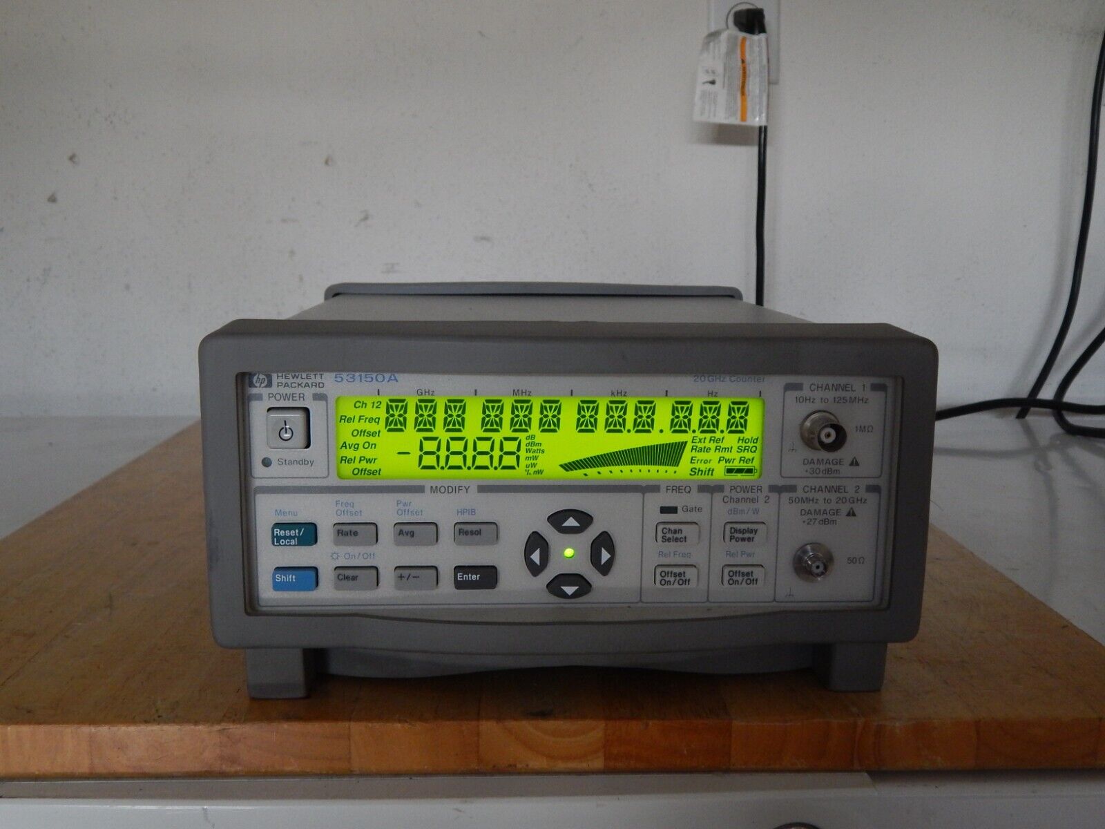 Agilent HP 53150A Microwave Frequency Counter/power meter 10Hz-20GHz 20 Hours